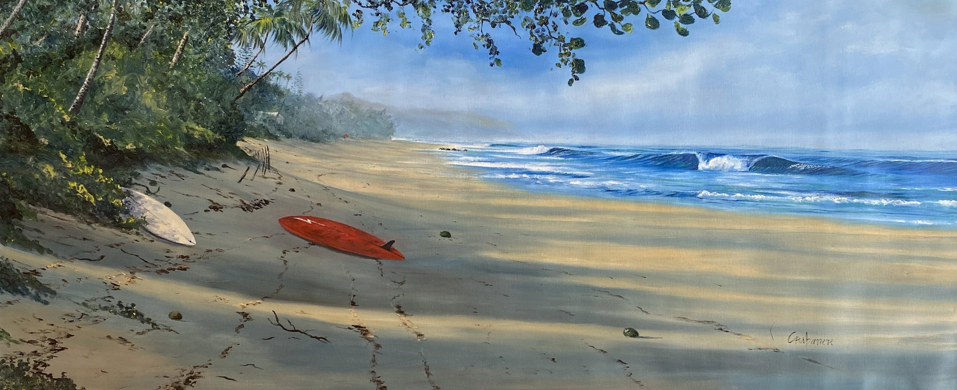 Red Board ʻEhukai Beach by Nicolas Caubarrere