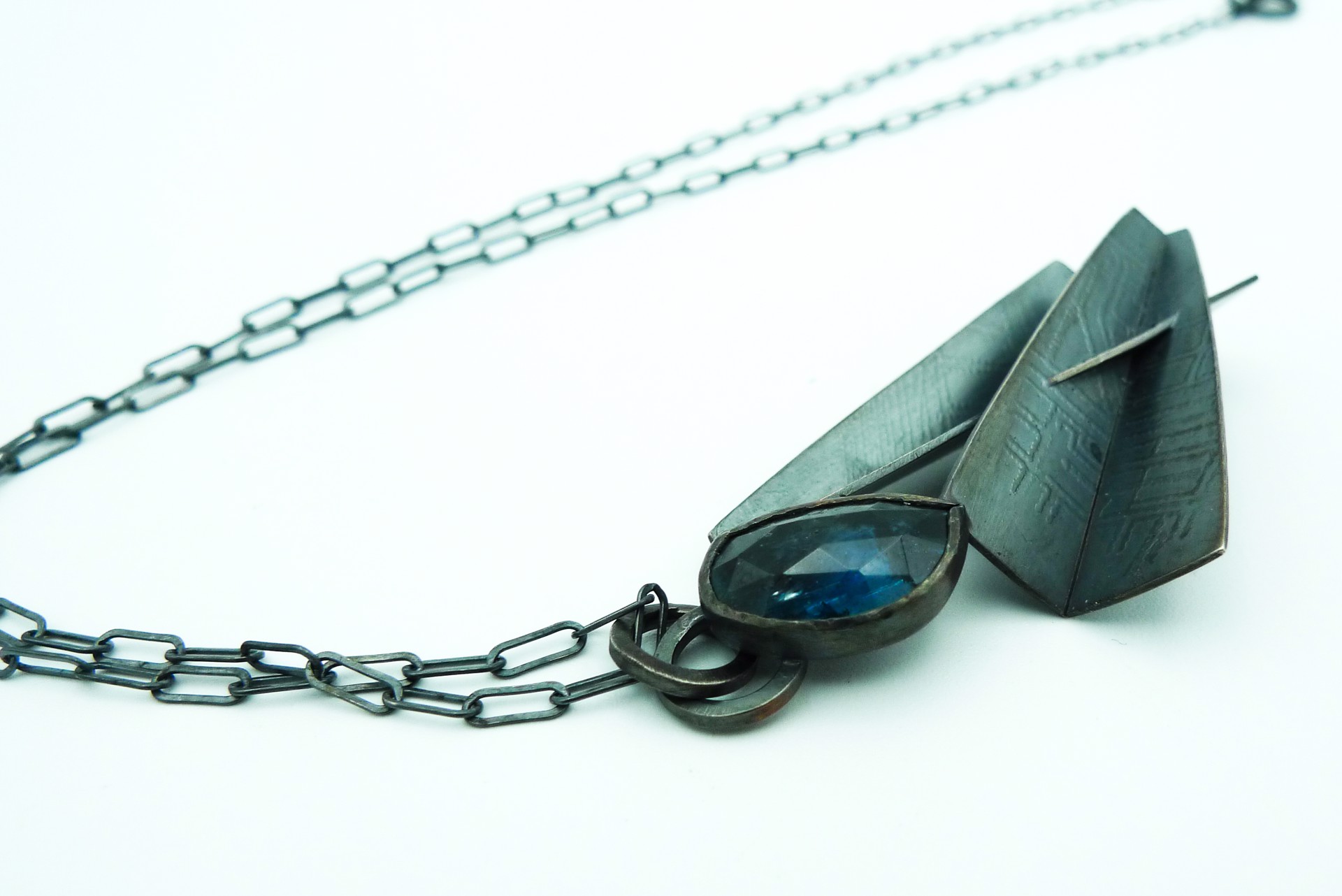 Oxidized Folded Necklace by Lauren Markley