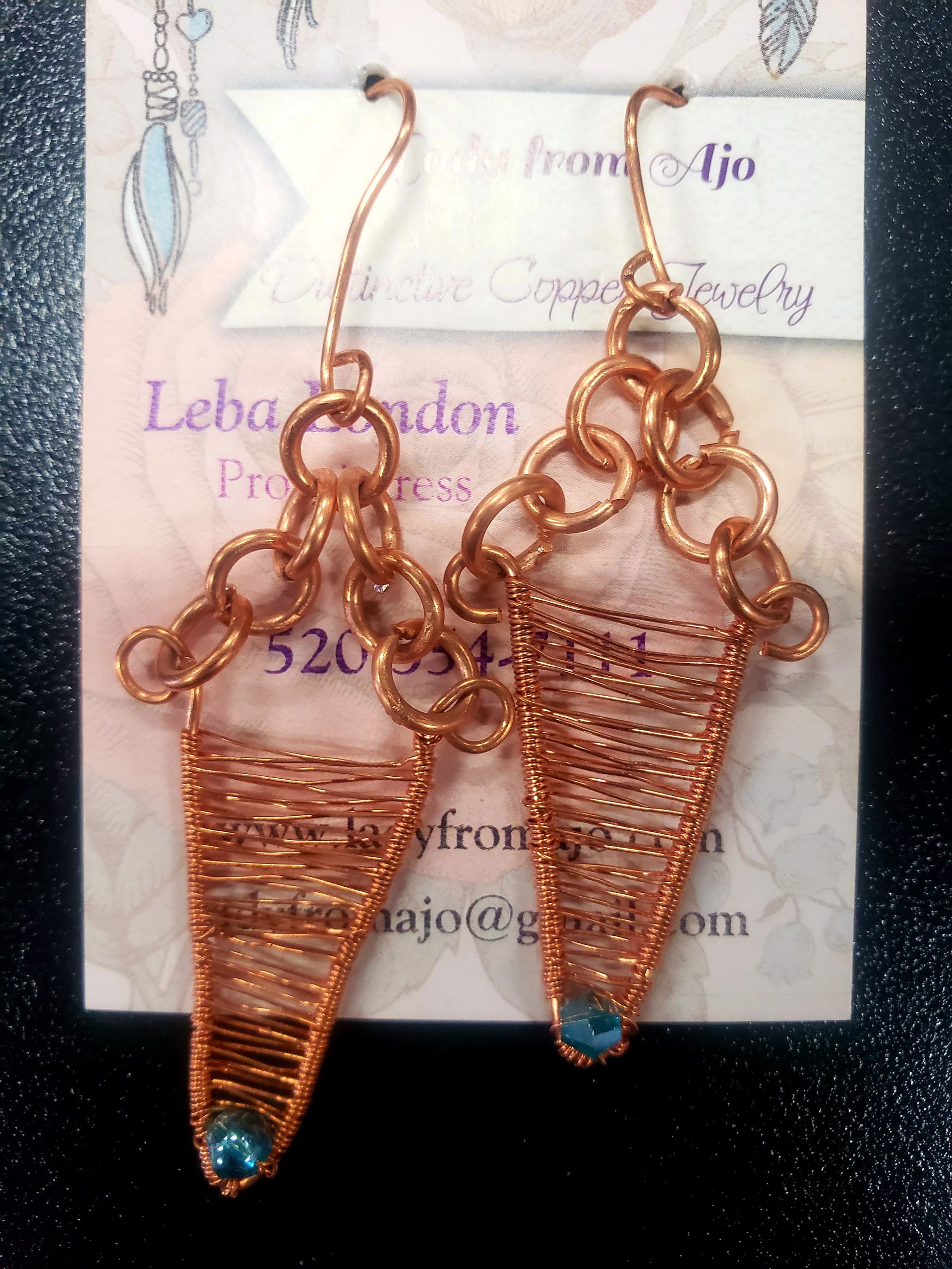 Copper Earings by Leba London