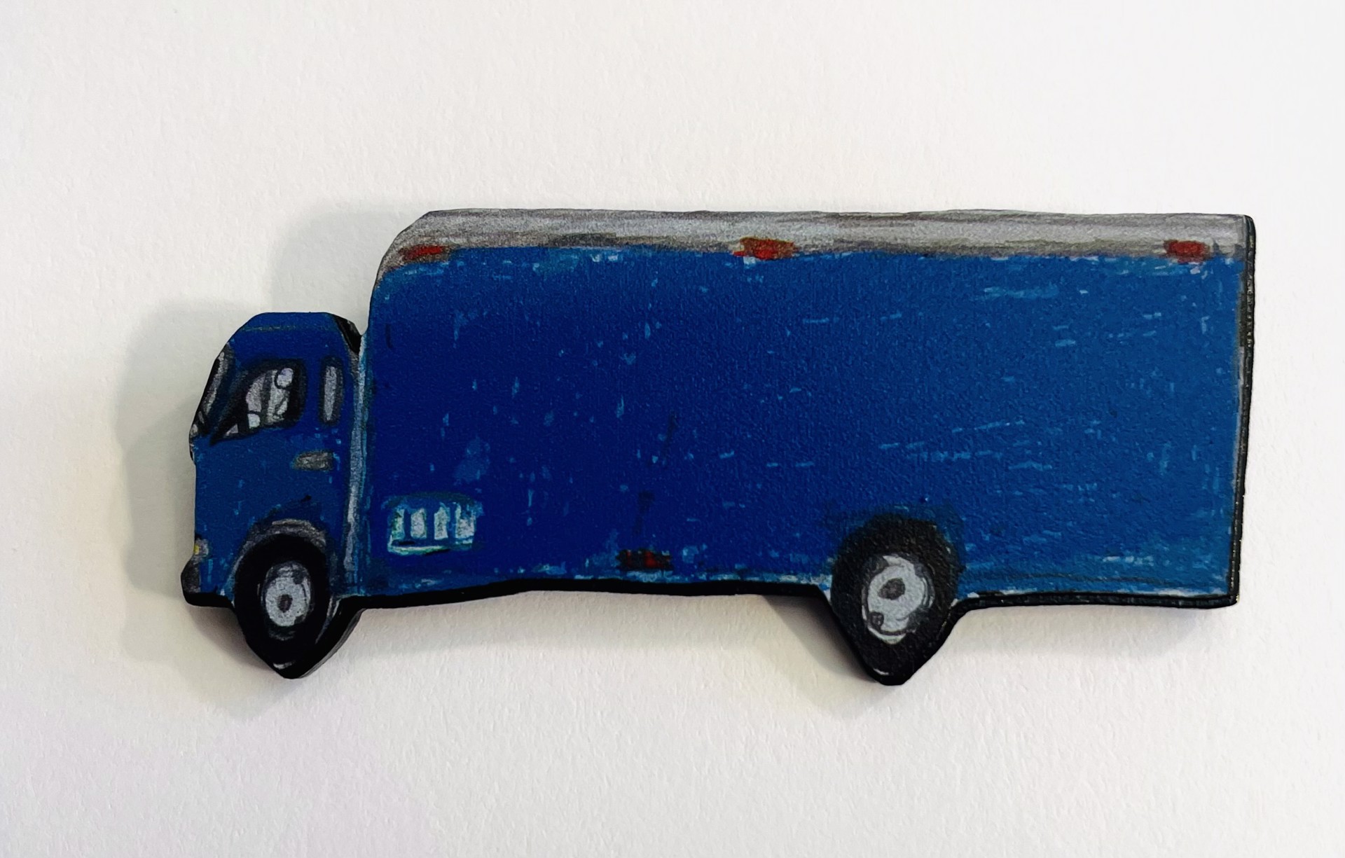 Enamel Pin - Blue Truck (artwork by Michael Haynes) 2" x 3/4" by Art Enables Merchandise