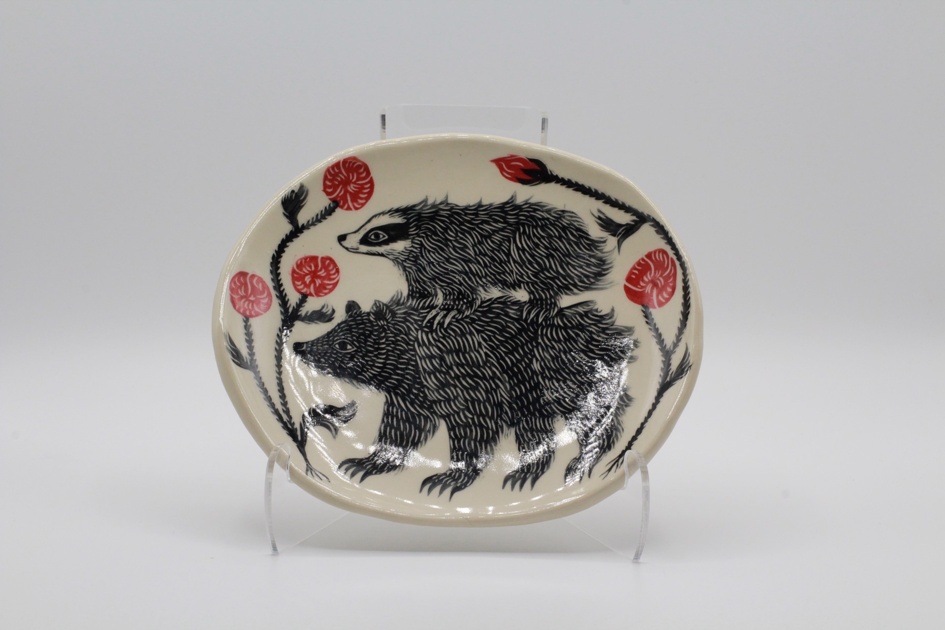 Badger and Bear Trinket Dish by Christine Sutton