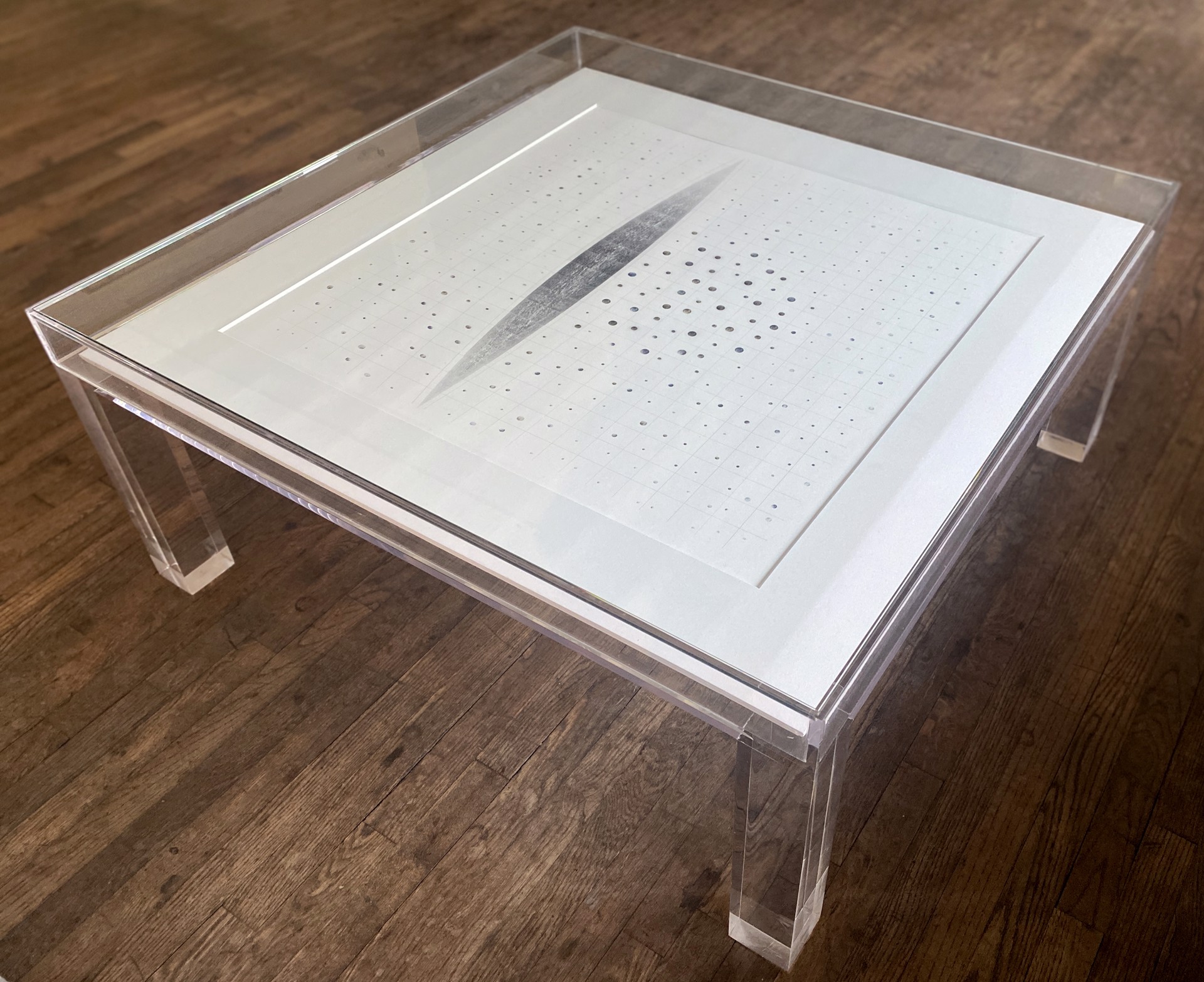 Custom Acrylic and Glass Coffee Table