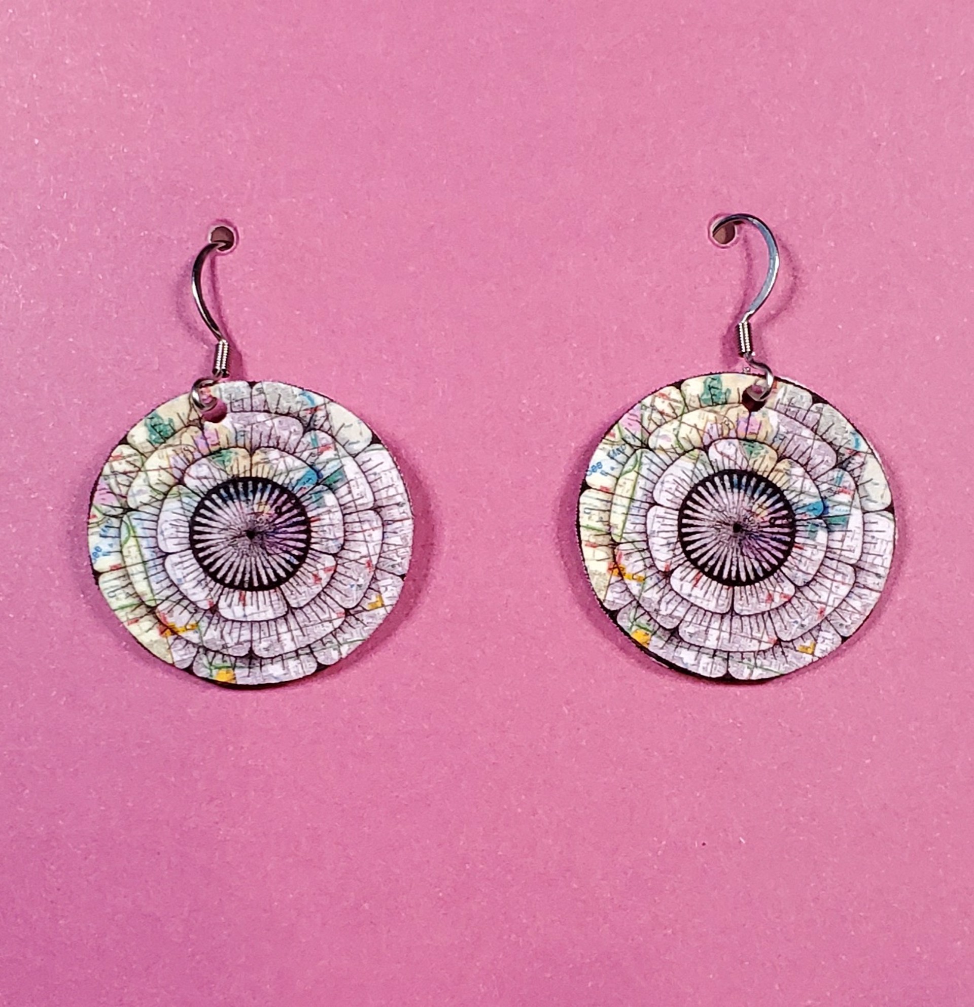 Shrink Art Earrings 3 by Kyllan Maney Art One Gallery, Inc.