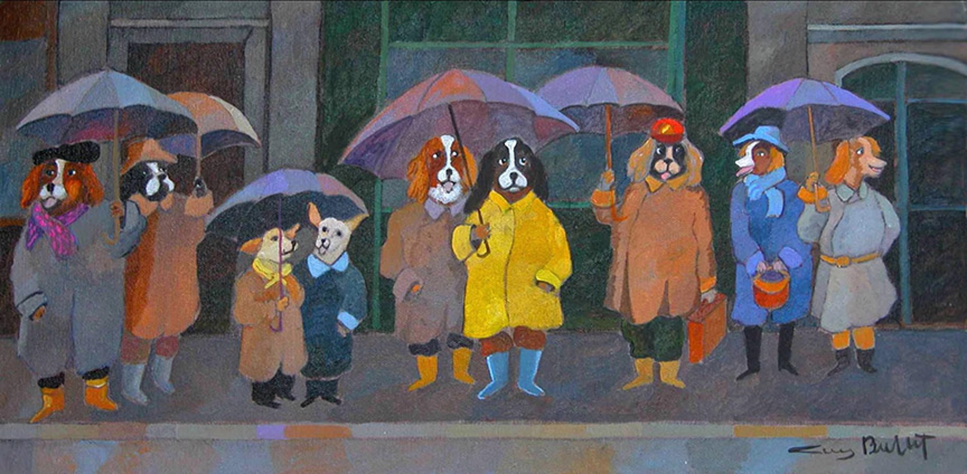 Waiting In The Rain by Guy Buffet