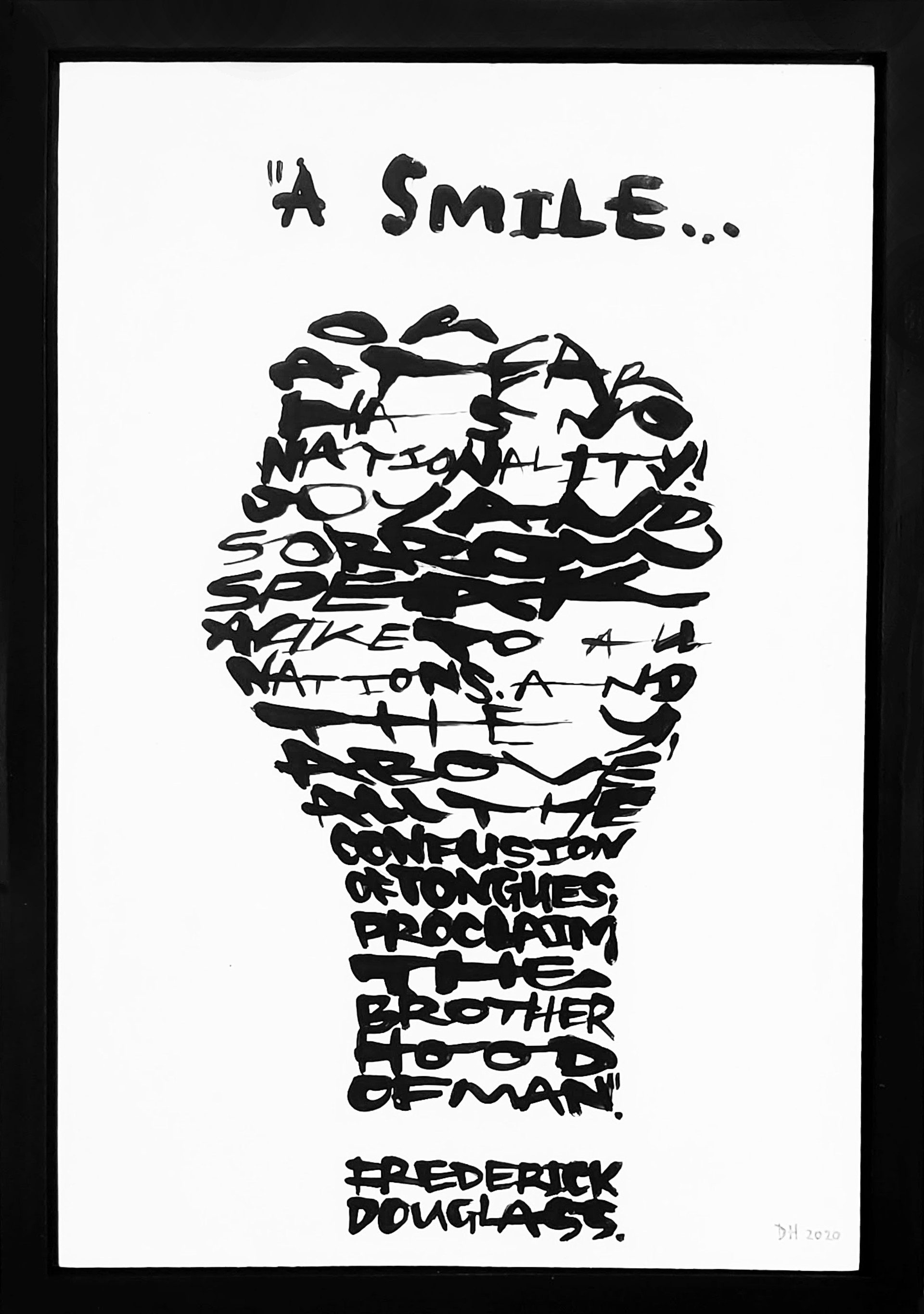 Freedom Fist (Text: Frederick Douglass) by David Hollier