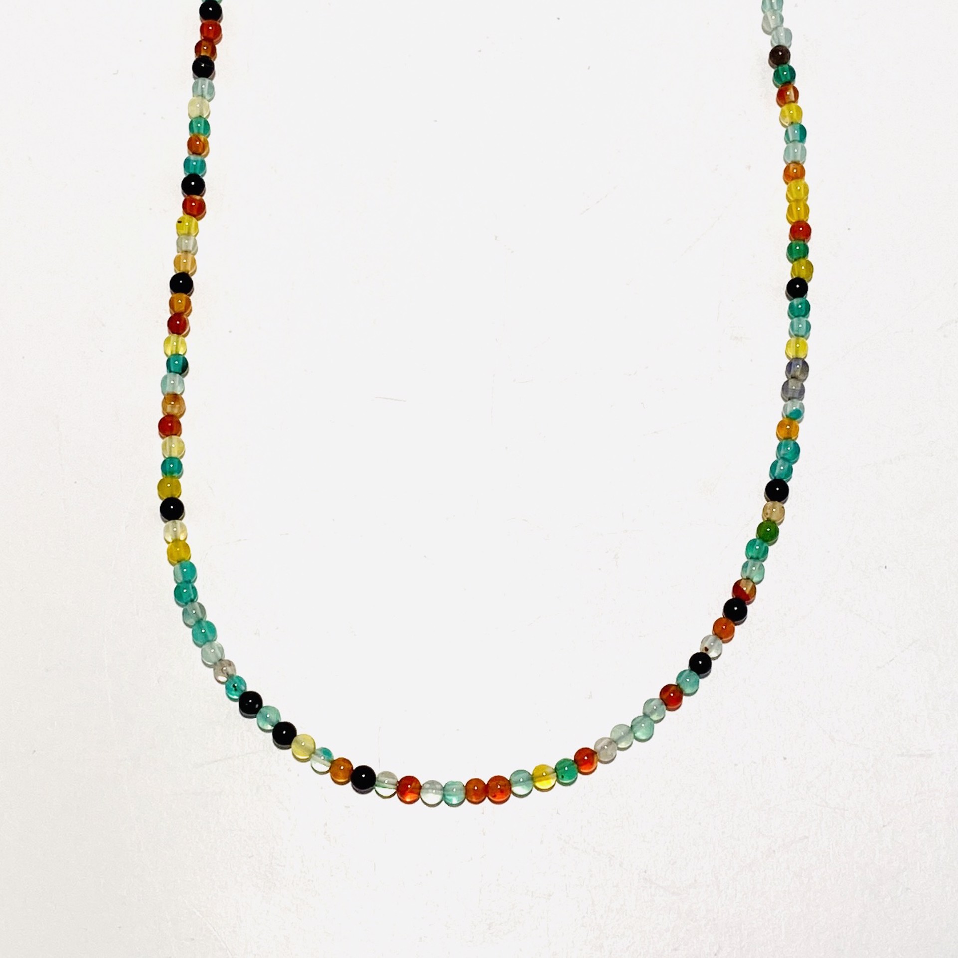 Faceted Tiny Mixed Gemstones Strand Necklace by Nance Trueworthy