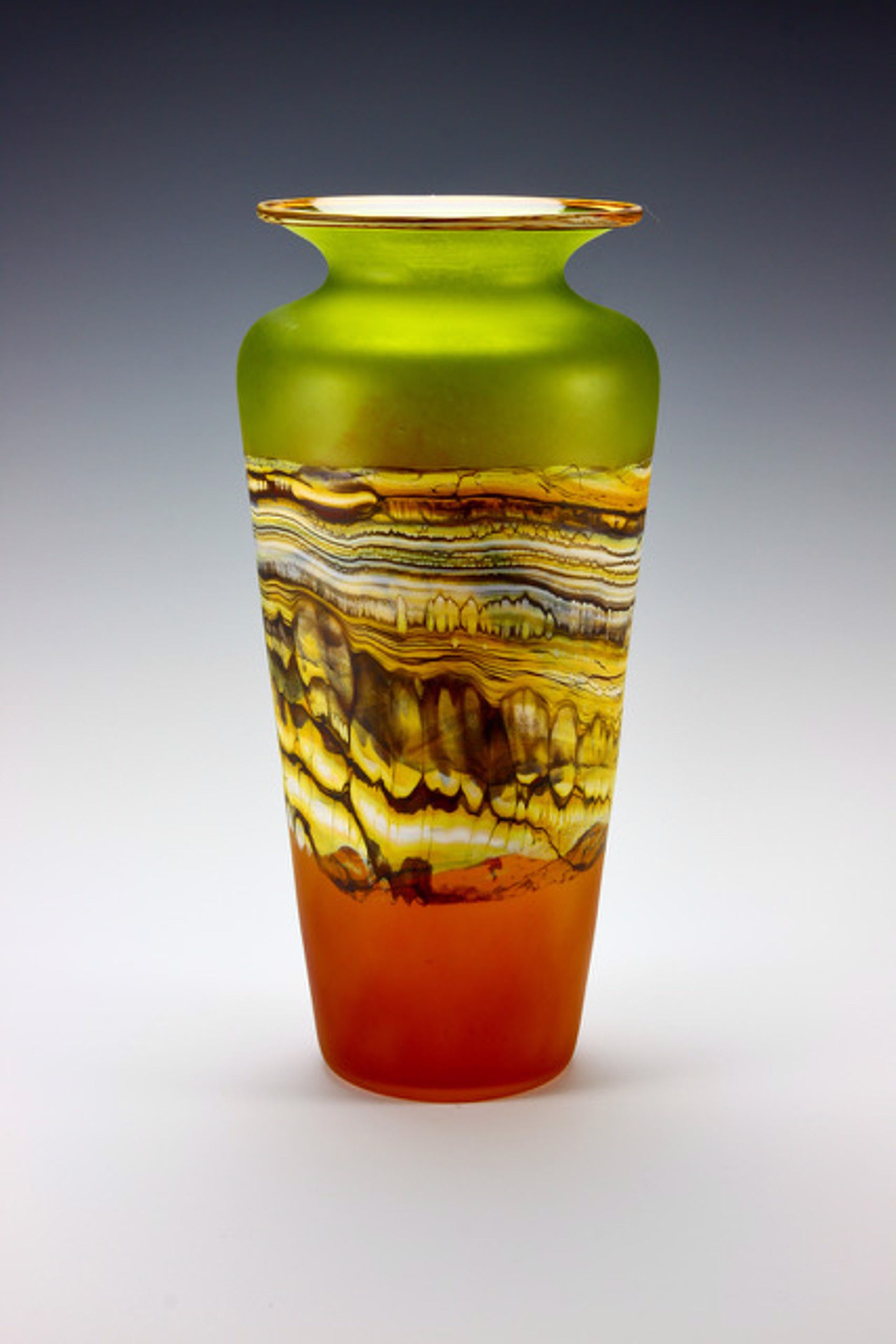 Lime and Tangerine Traditional Urn in Satin Finish by Danielle Blade Stephen Gartner