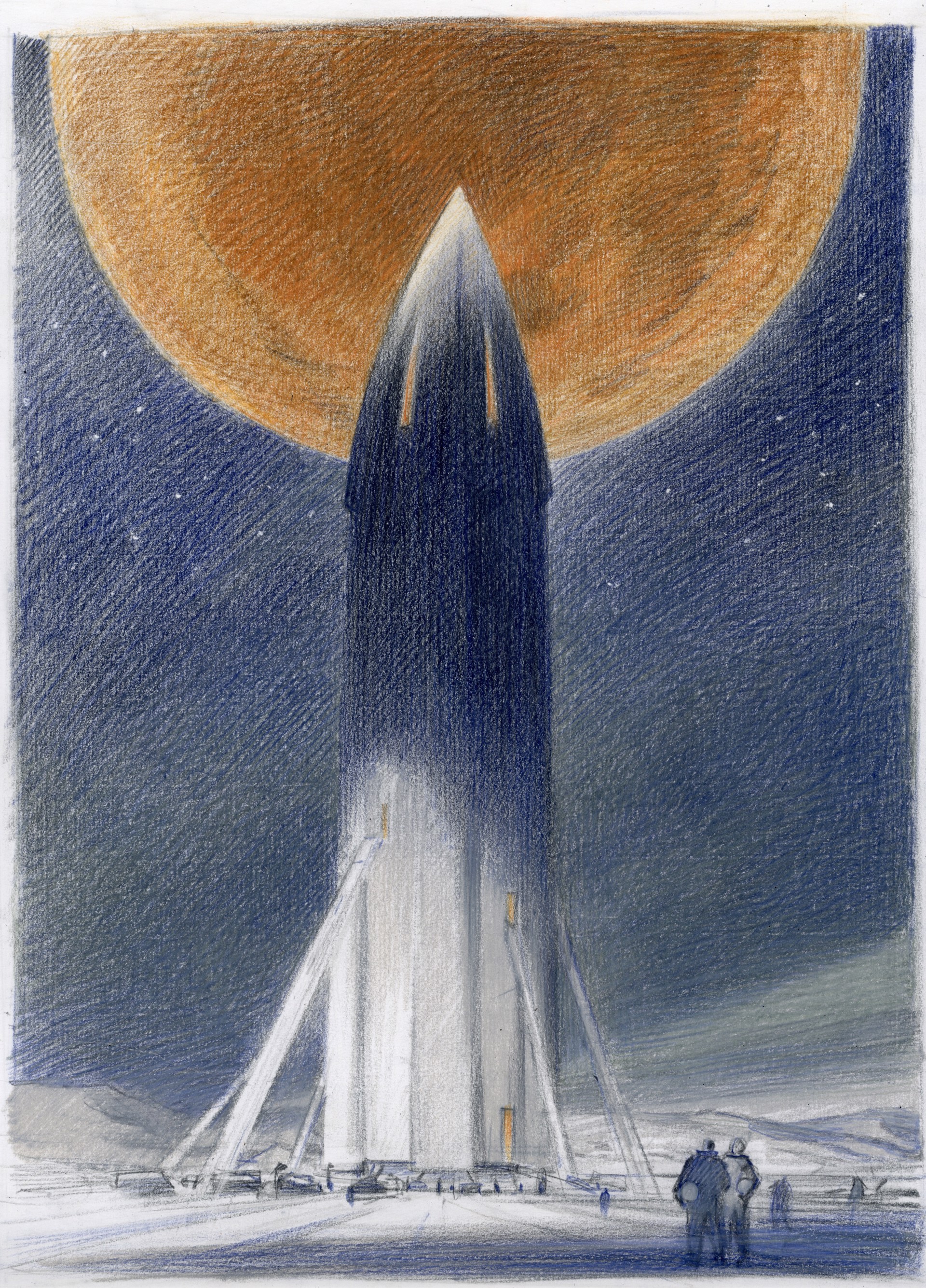 Objectif Mars - Sketch #3 by François Schuiten