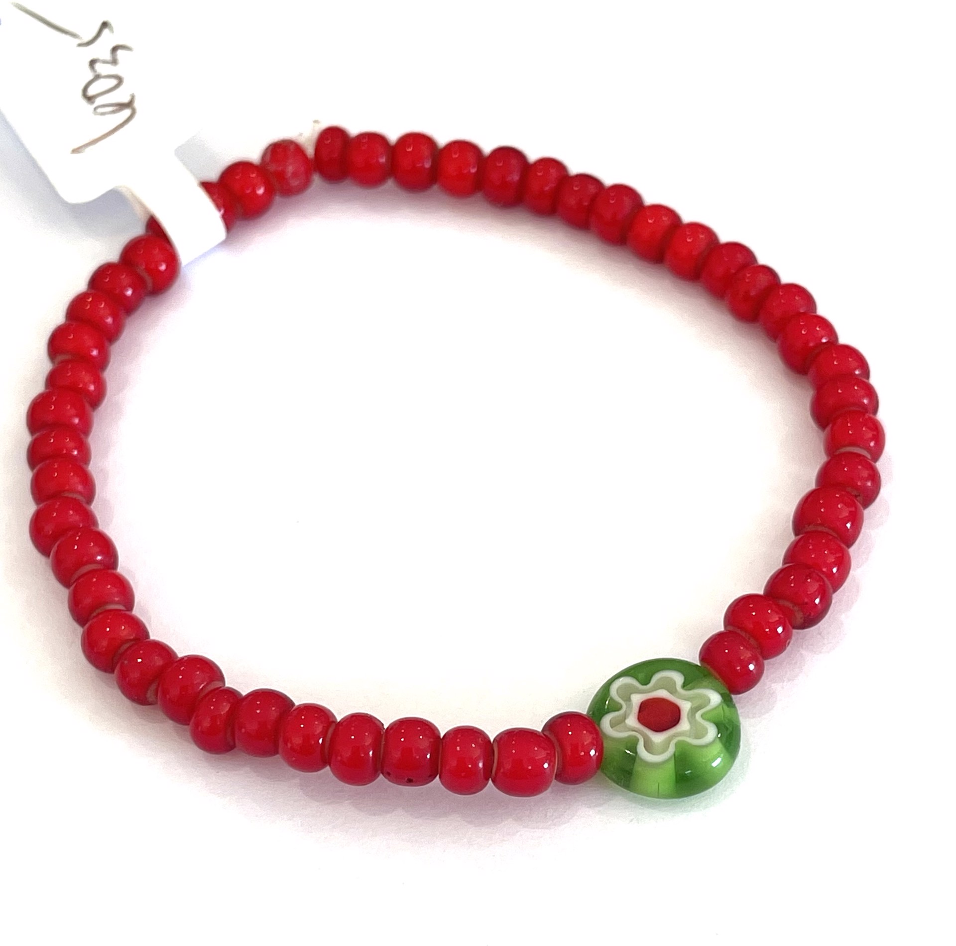 Murine Flower and Red Beads by Emelie Hebert