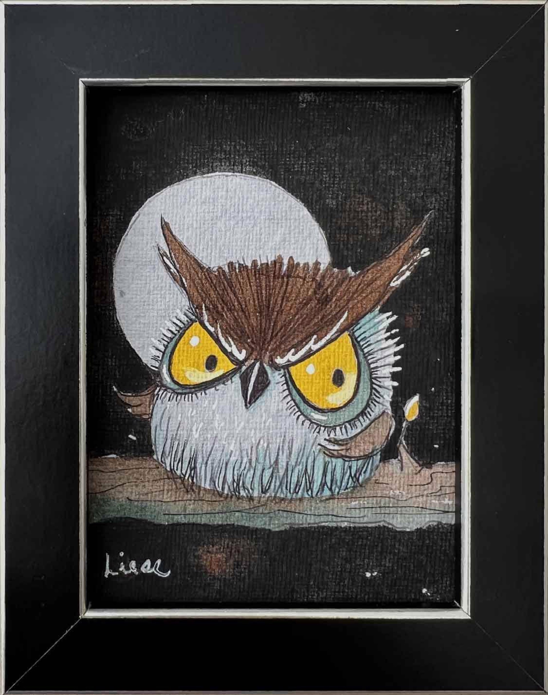Owl of Fury (mini) by Liese Chavez