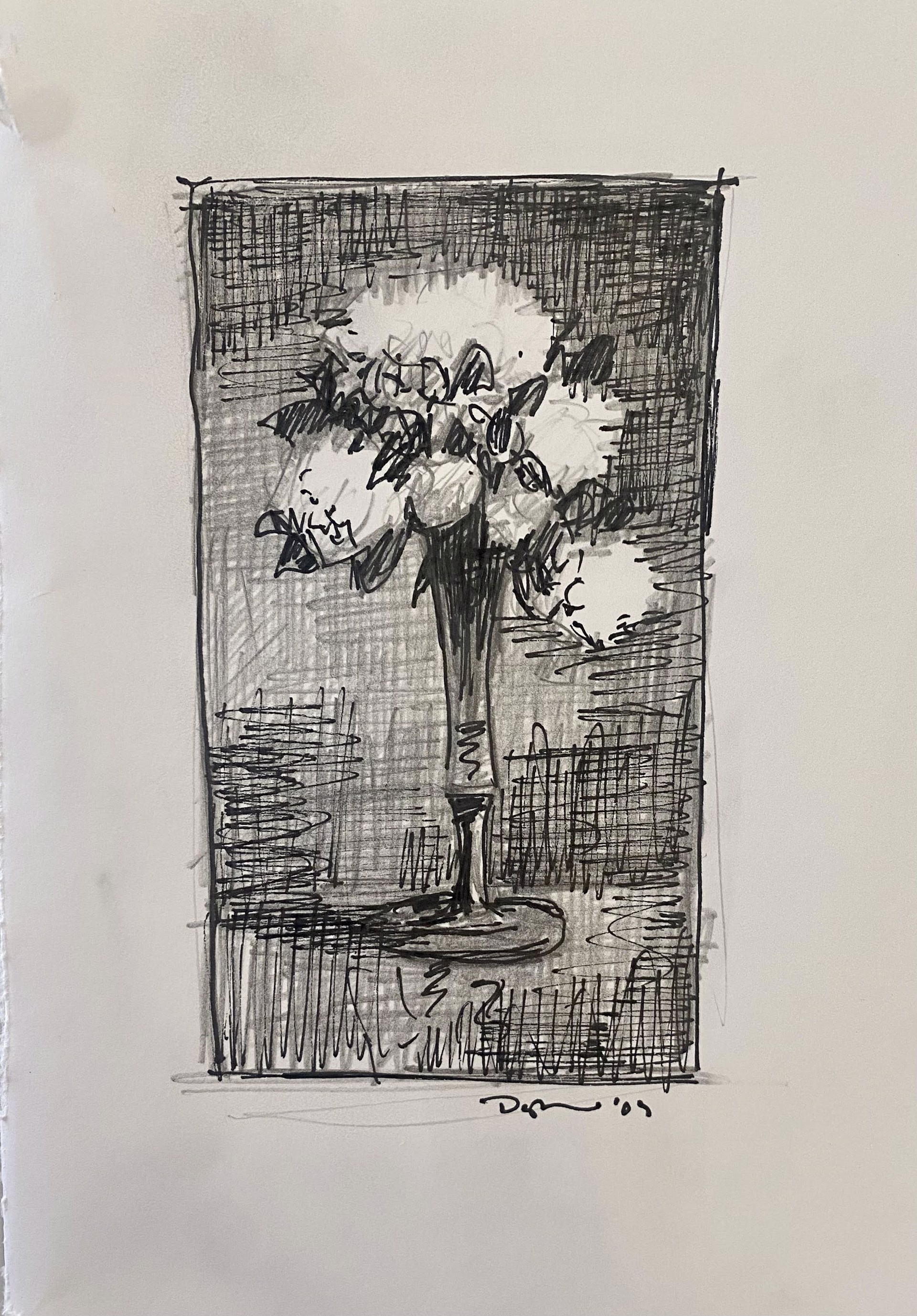 Flowers in Vase Study by John Carroll Doyle