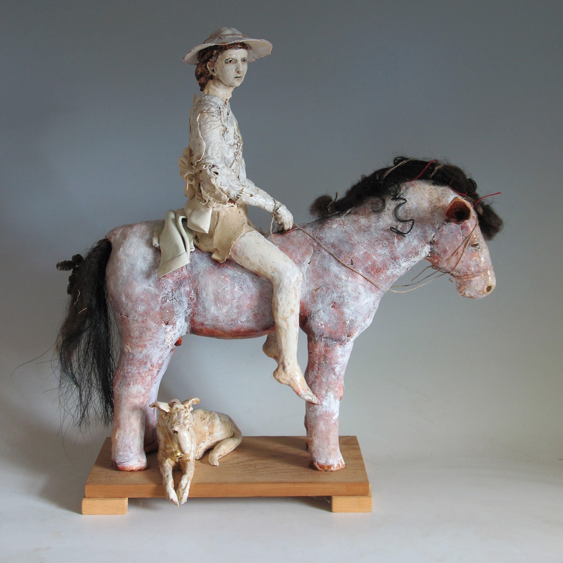 Figure on Horse with Dog by Cary Weigand