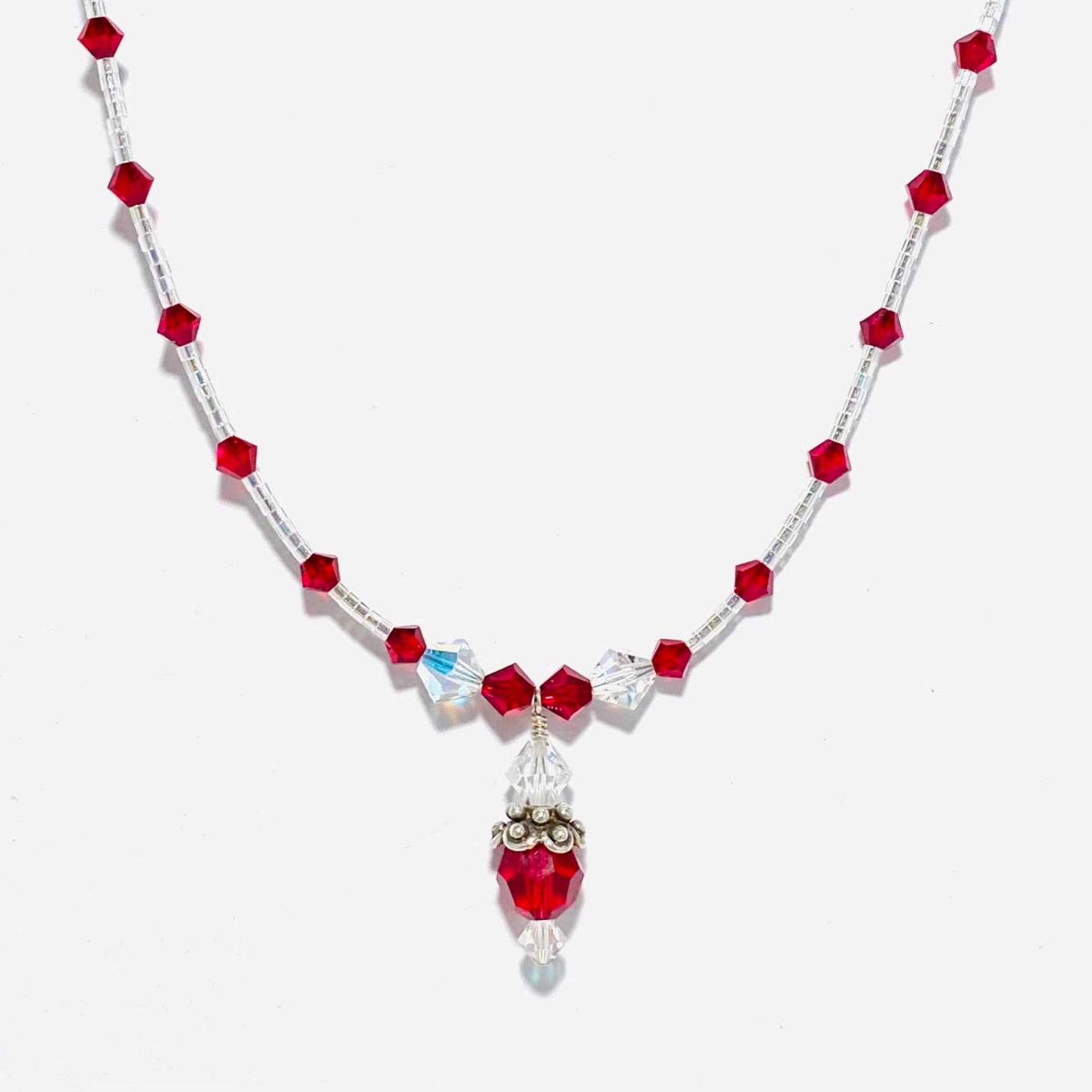 SHOSH22-56 Birthstone Necklace~January Garnet Swarovski Crystals by Shoshannah Weinisch