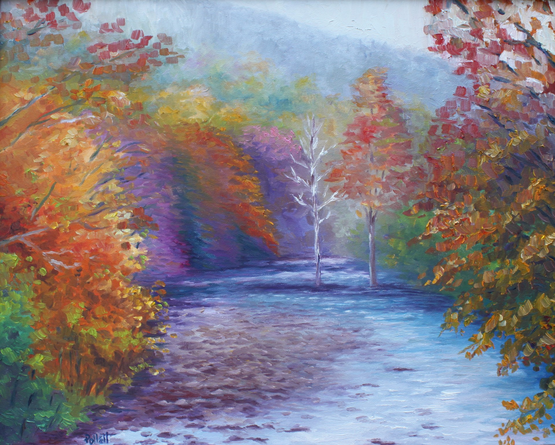Fall Stream by Cynthia Jewell Pollett