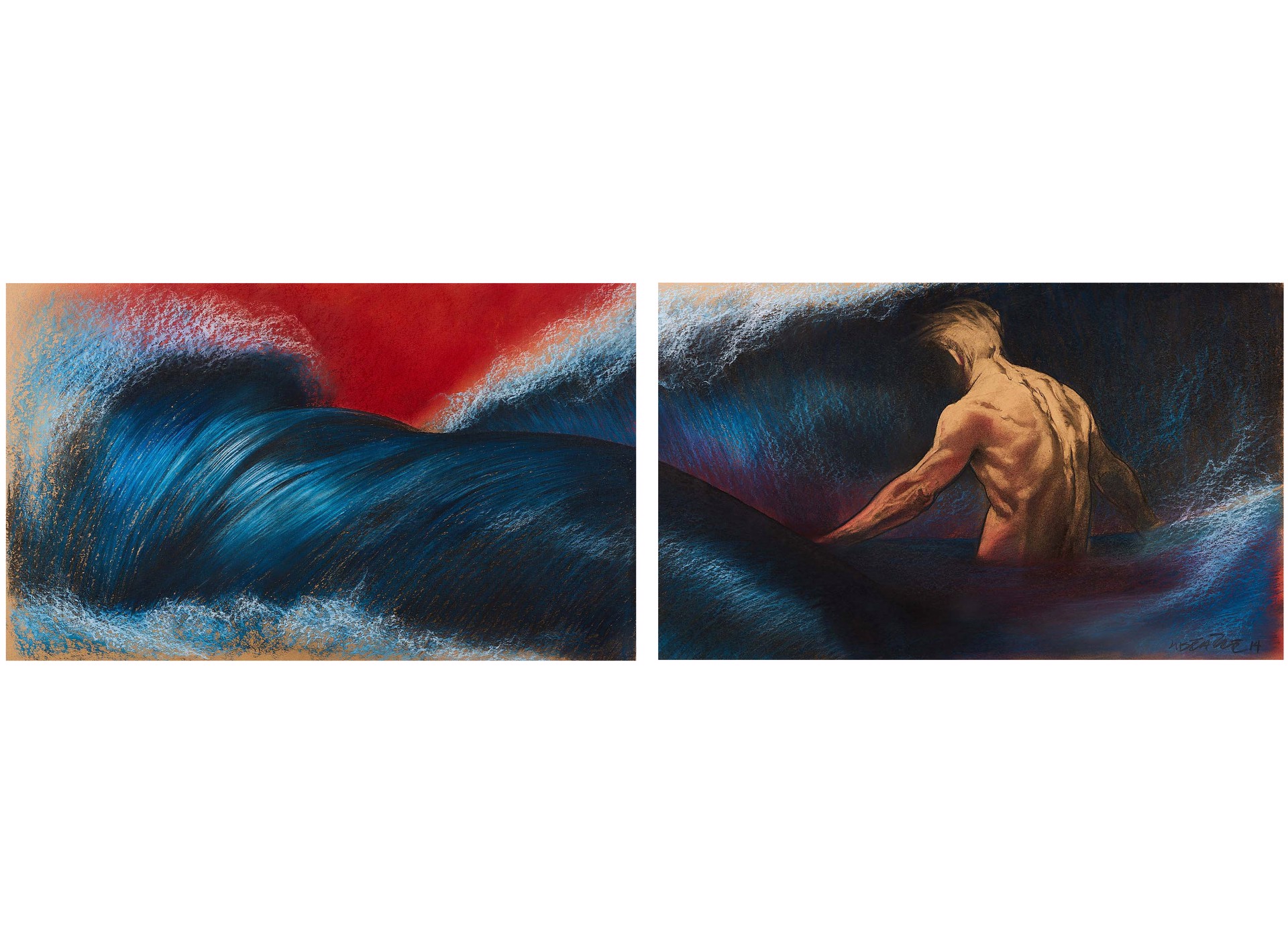 Les Fleurs du Mal, L'Homme et la Mer (Man and the Sea) (Dyptich) by Tanino Liberatore