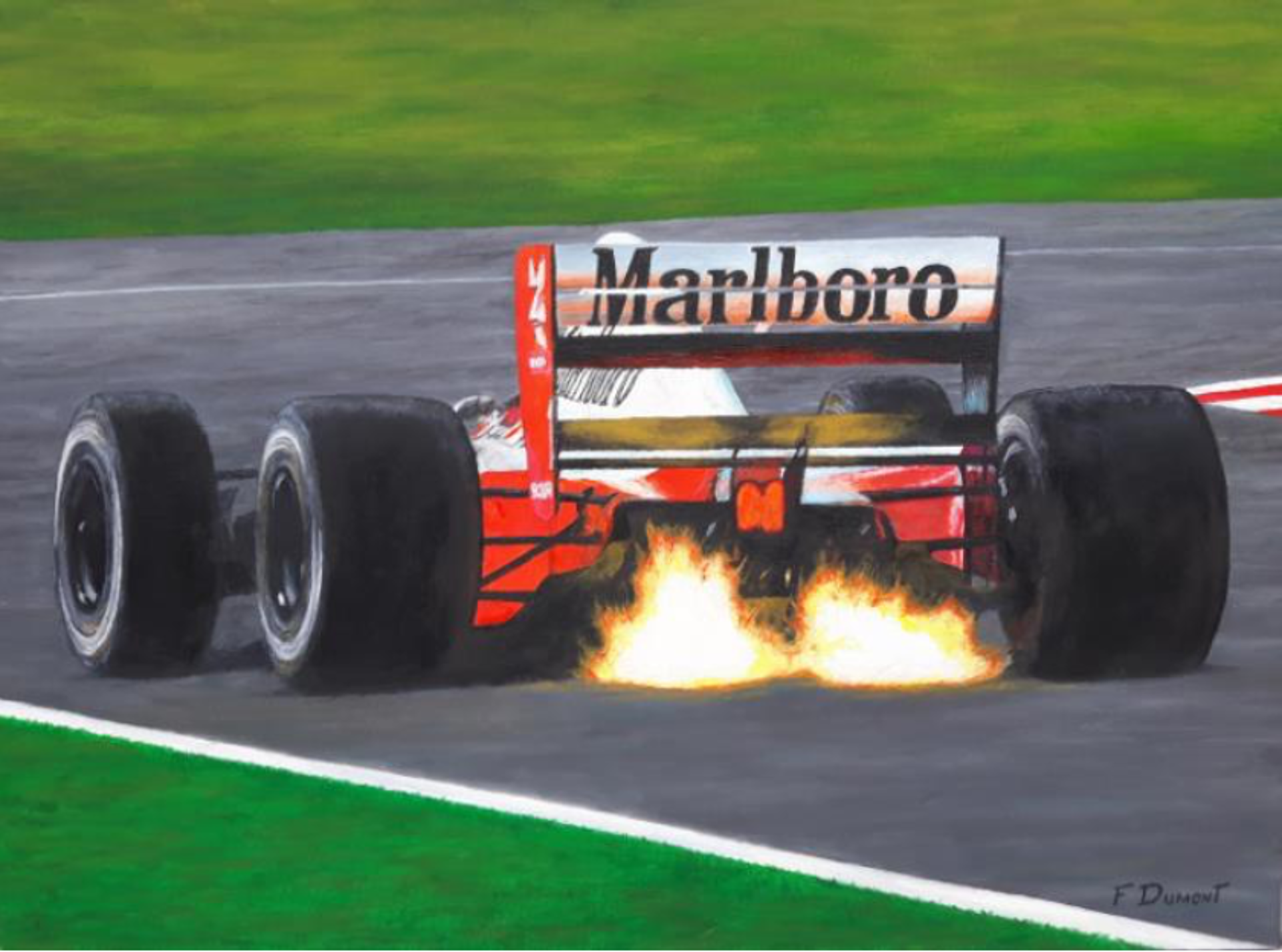 Ayrton Senna < Back Fire > F1-1991 by Frédéric Dumont