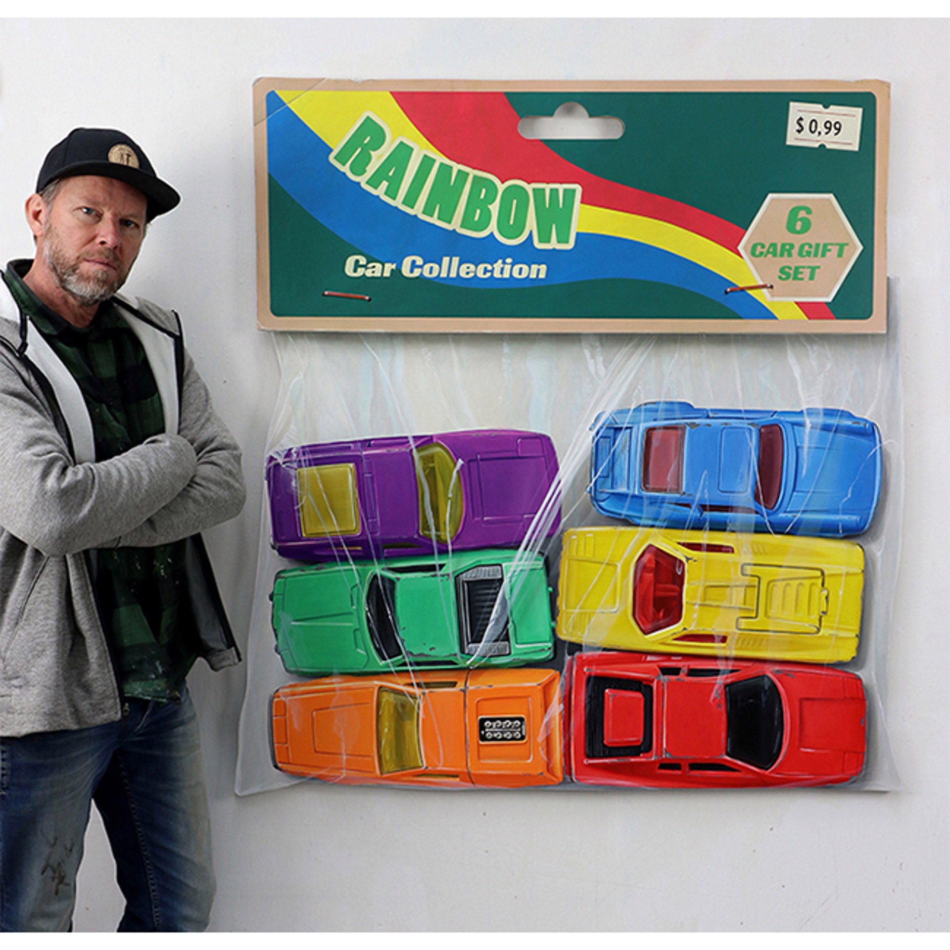 Rainbow Car Collection by Leon Keer