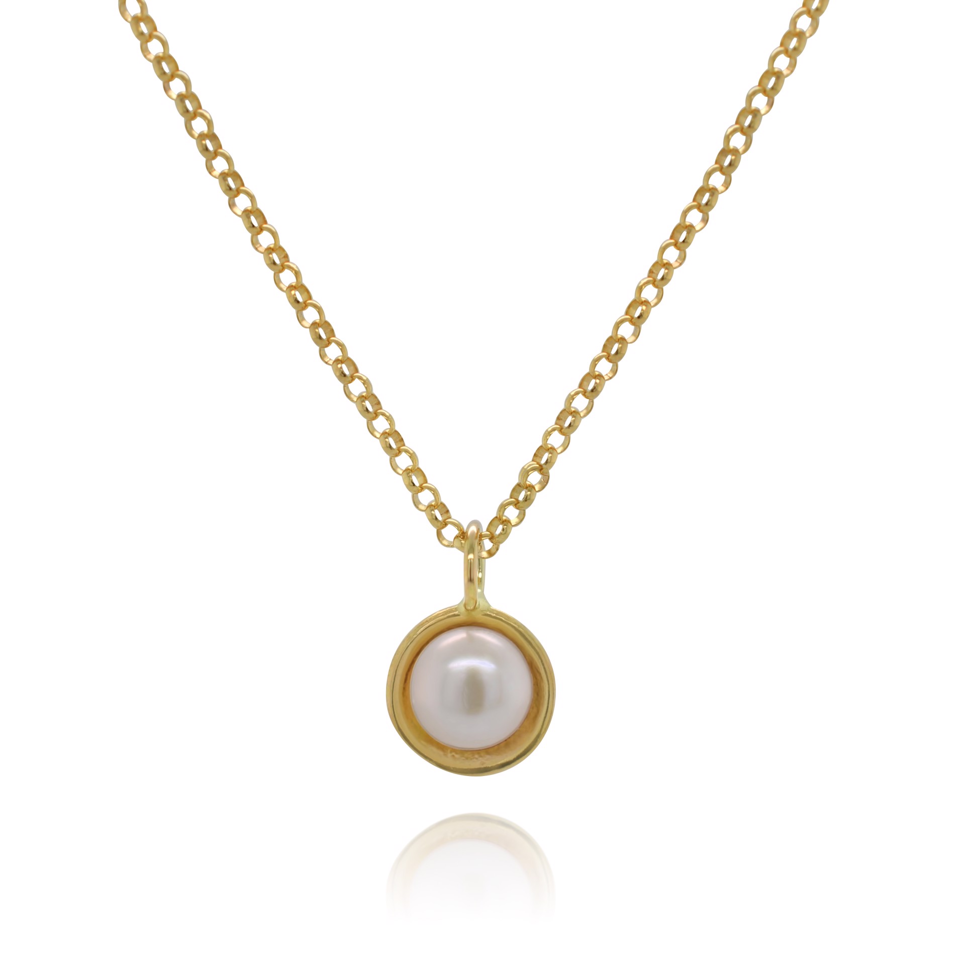 Mini Pearl Pendant 14K Gold & Freshwater Pearl by Kristen Baird