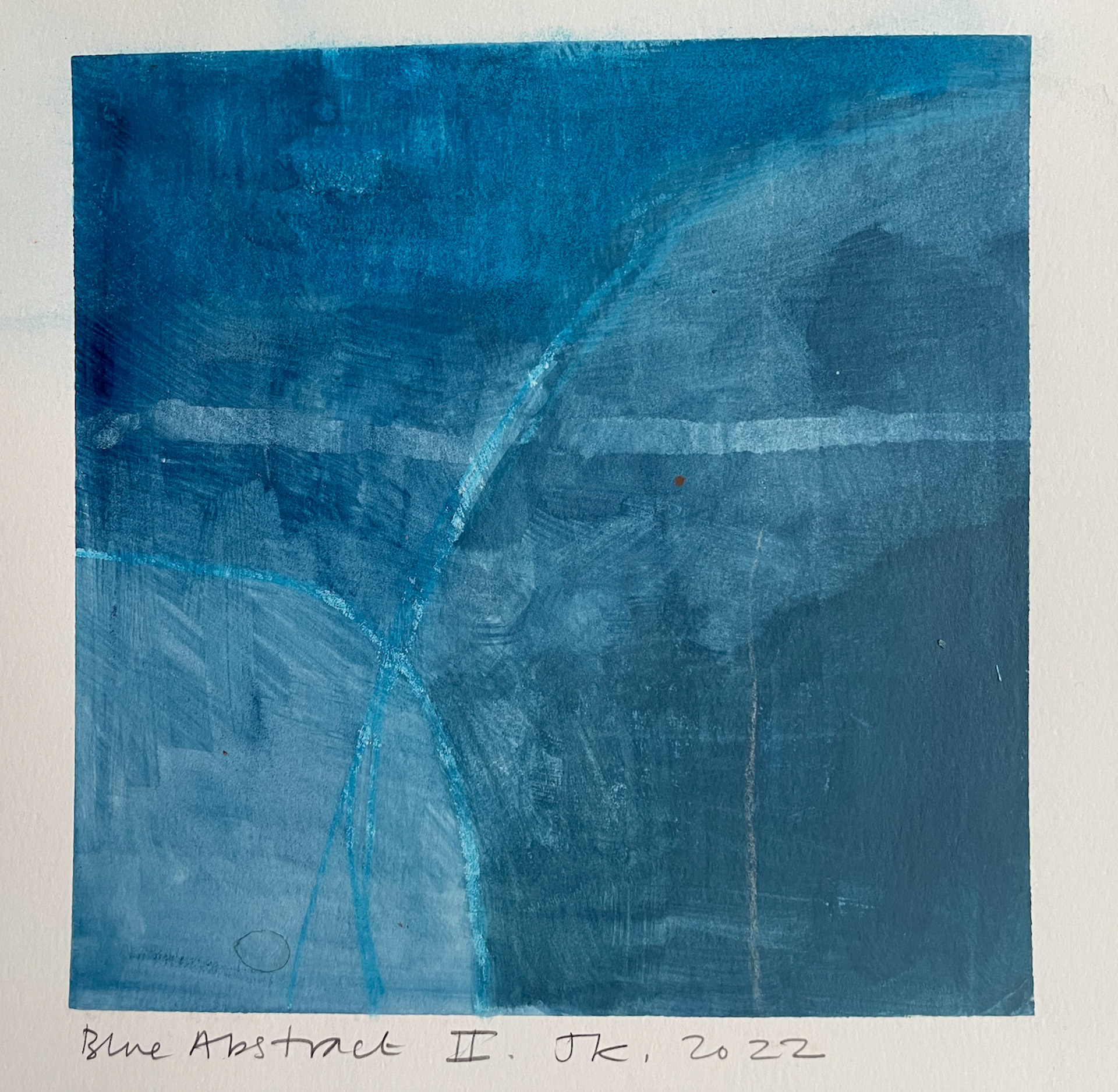 Blue Abstract II Study by Jane Kell