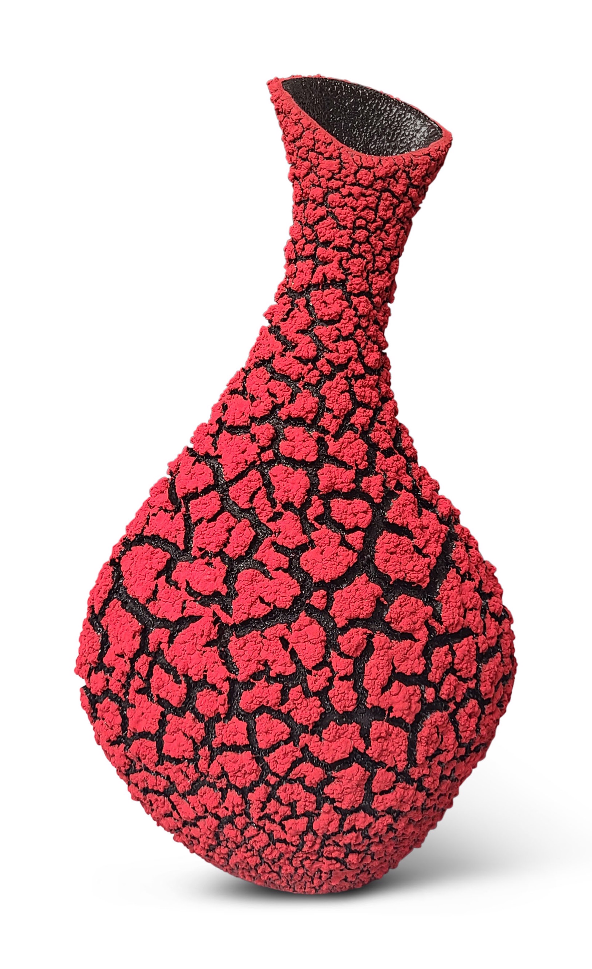 Raindrop Vase ~ Red by Randy O'Brien
