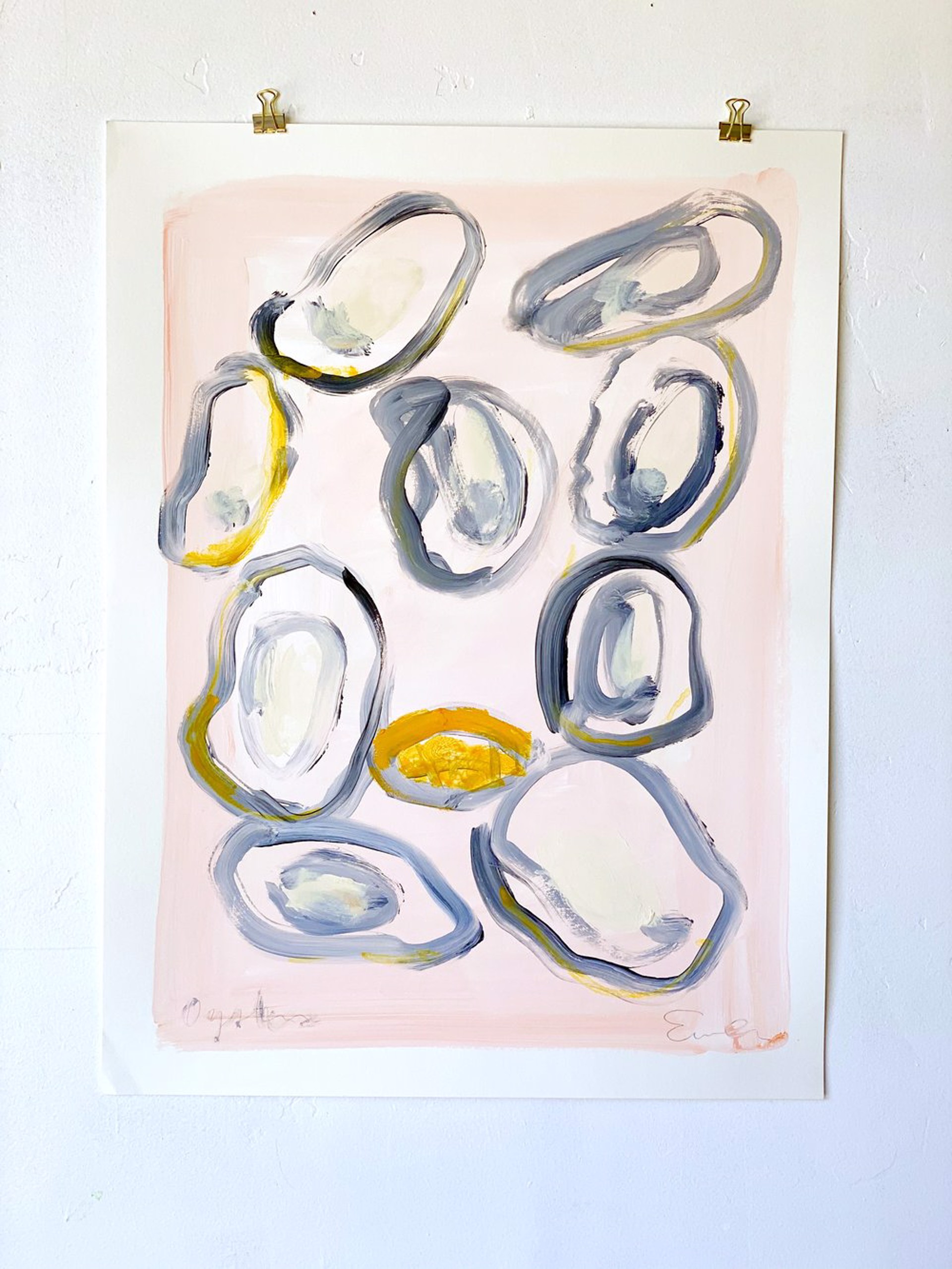 Nine Oysters, Peachy by Anne-Louise Ewen