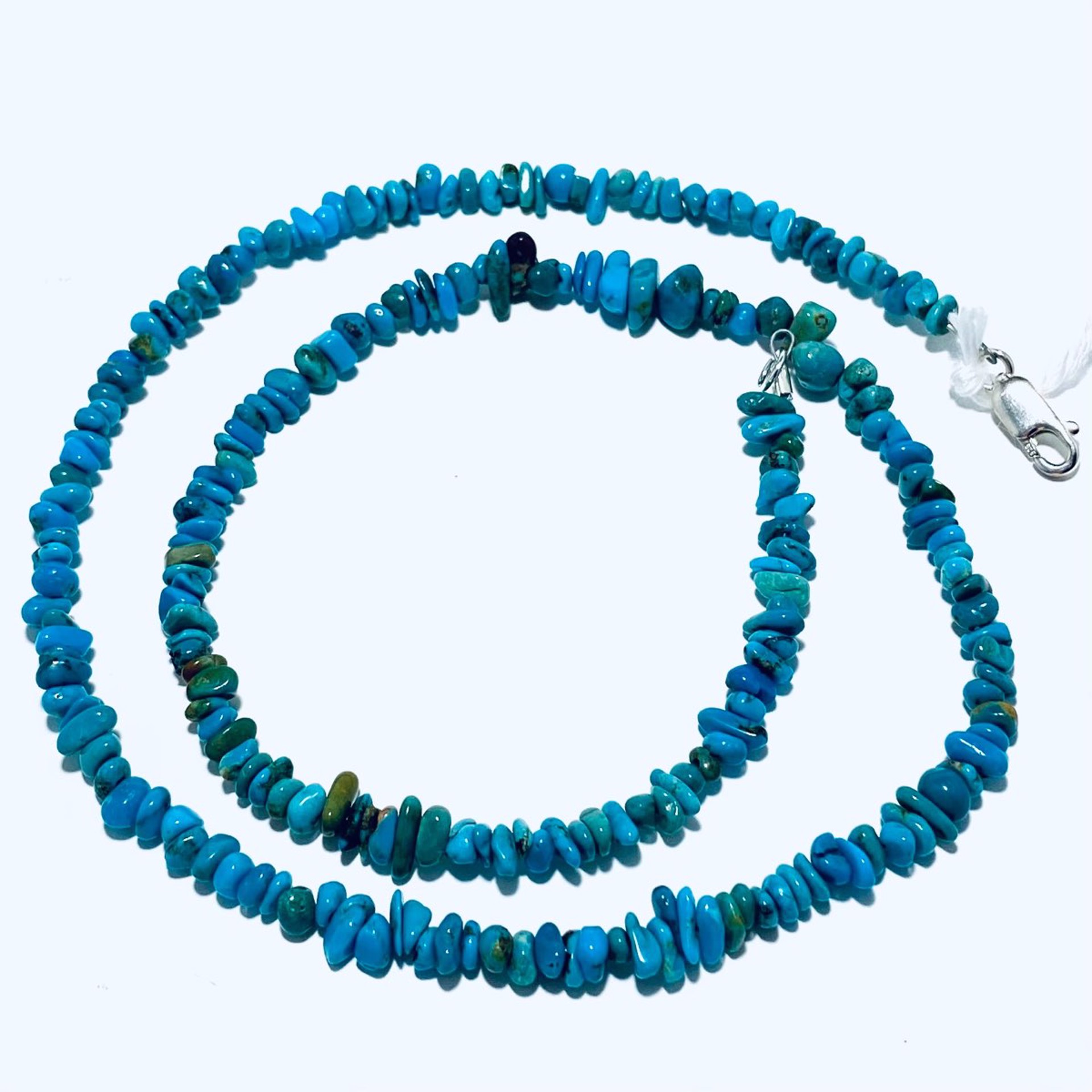 NT22-195 American Turquoise Strand  Necklace by Nance Trueworthy