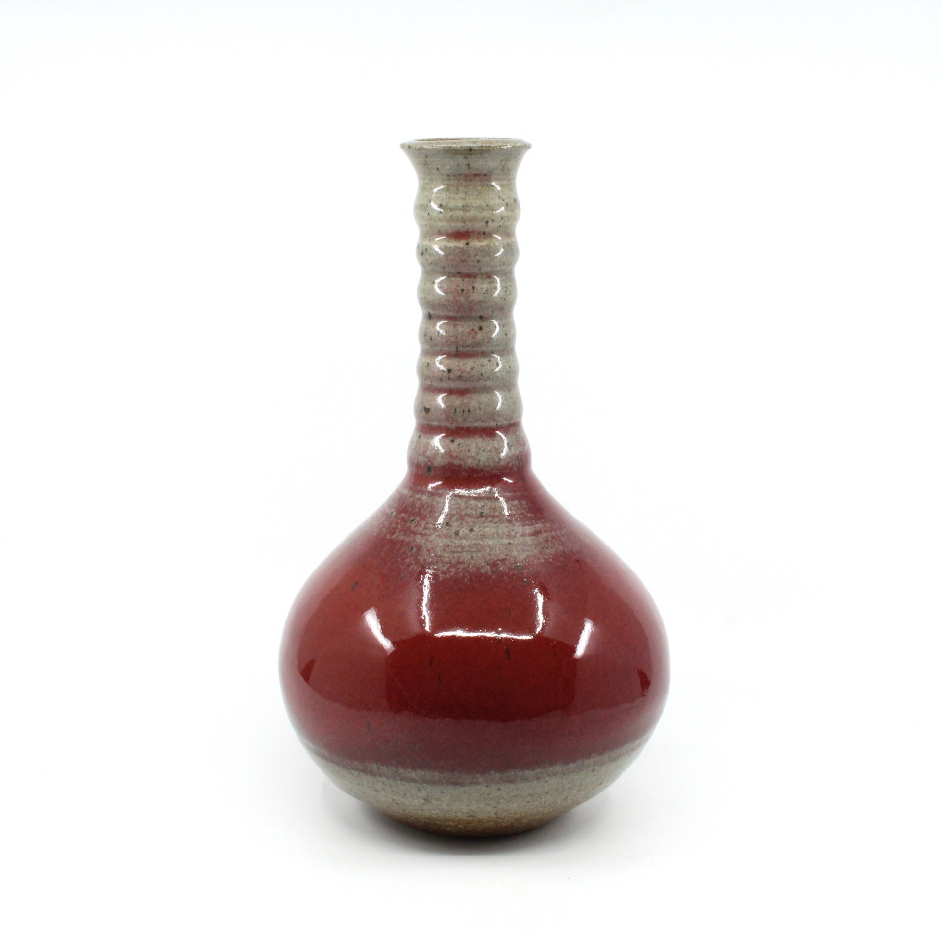 Red & Gray Vase by Heather Bradley