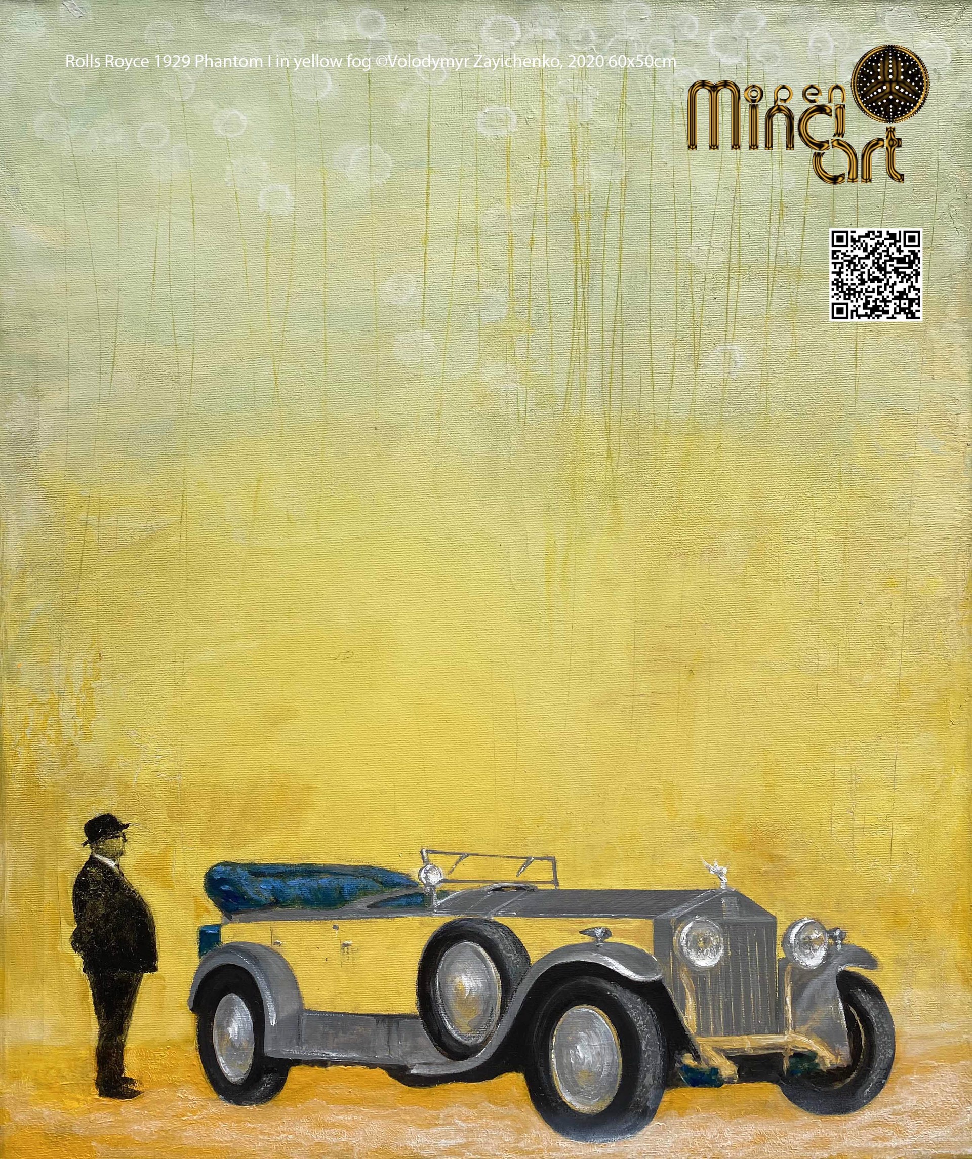 Rolls Royce 1929 Phantom I in yellow fog ©Volodymyr Zayichenko by VOLODYMYR ZAYICHENKO