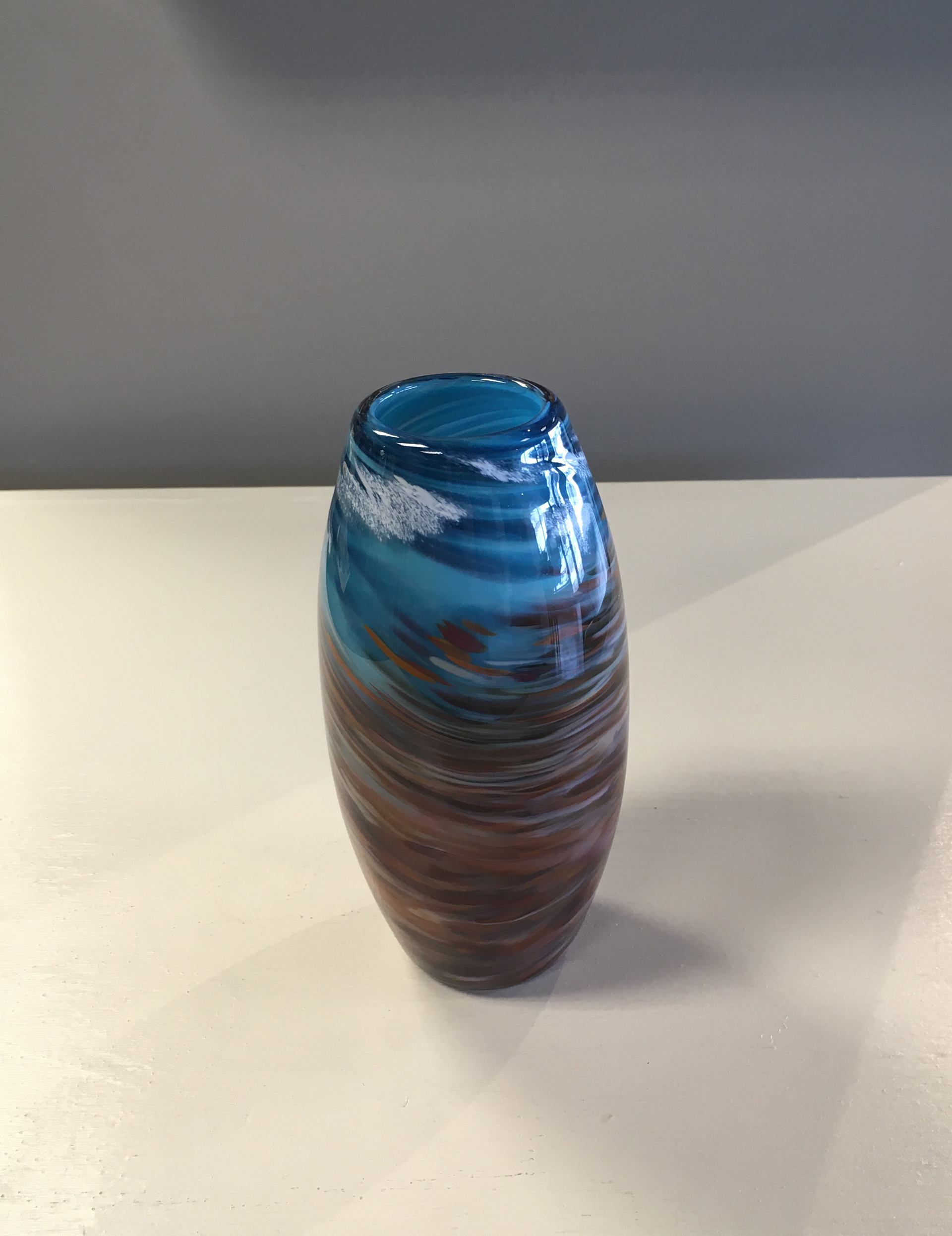 Flint Hills Winter Vase by AlBo Glass