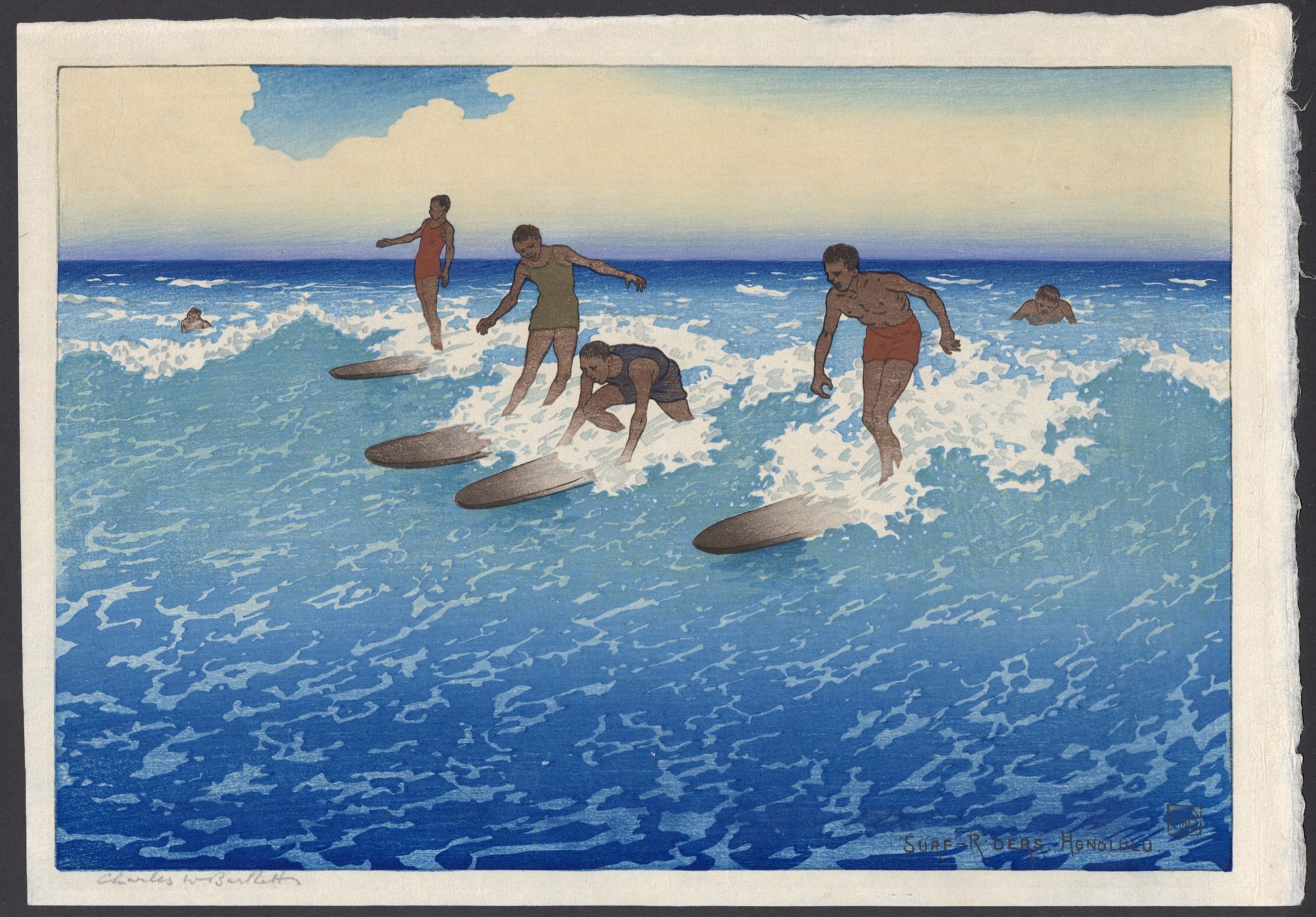 Surfriders, Honolulu by Charles Bartlett