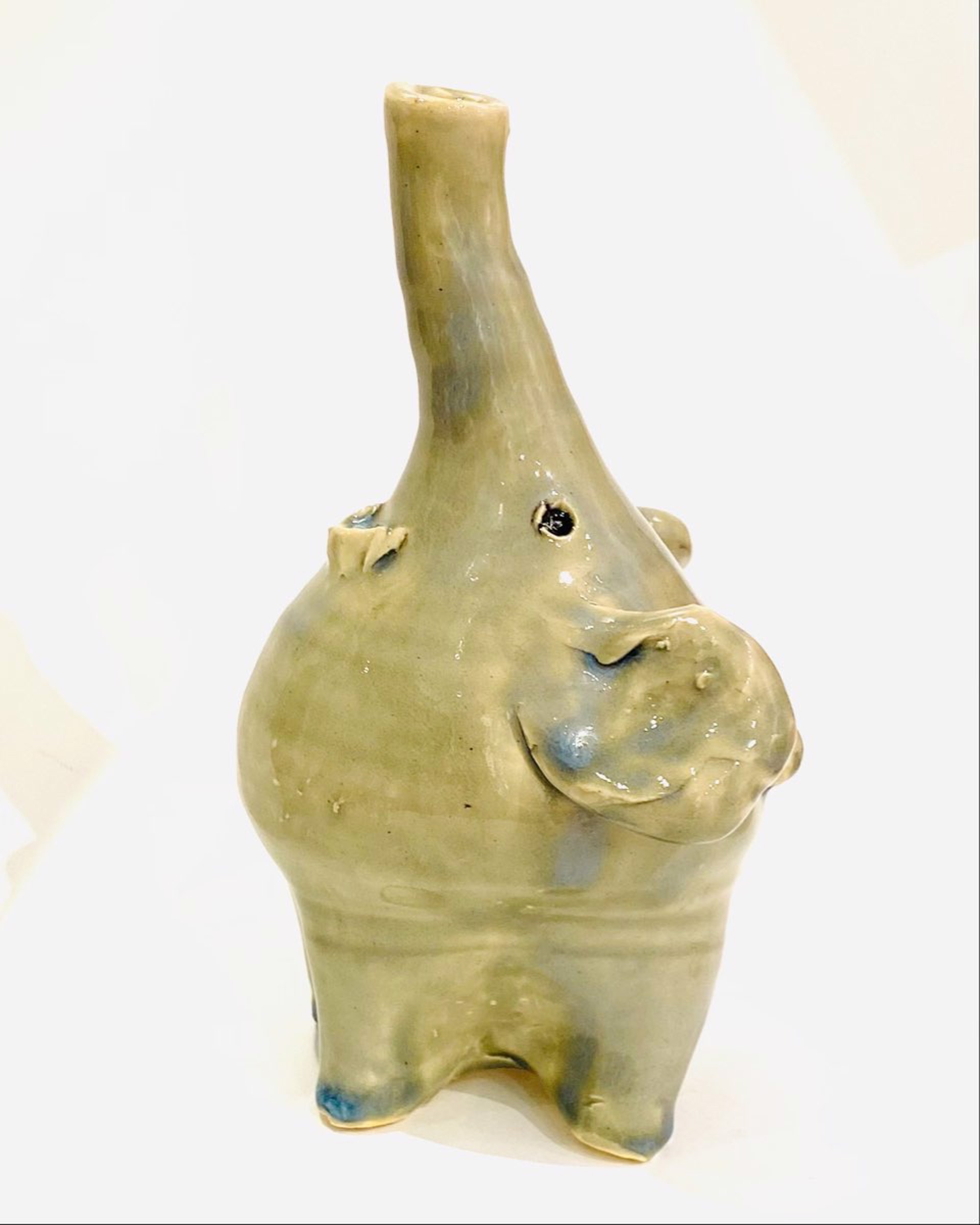 KK22-104  "Horton"' Elephant Vase by Kate Krause