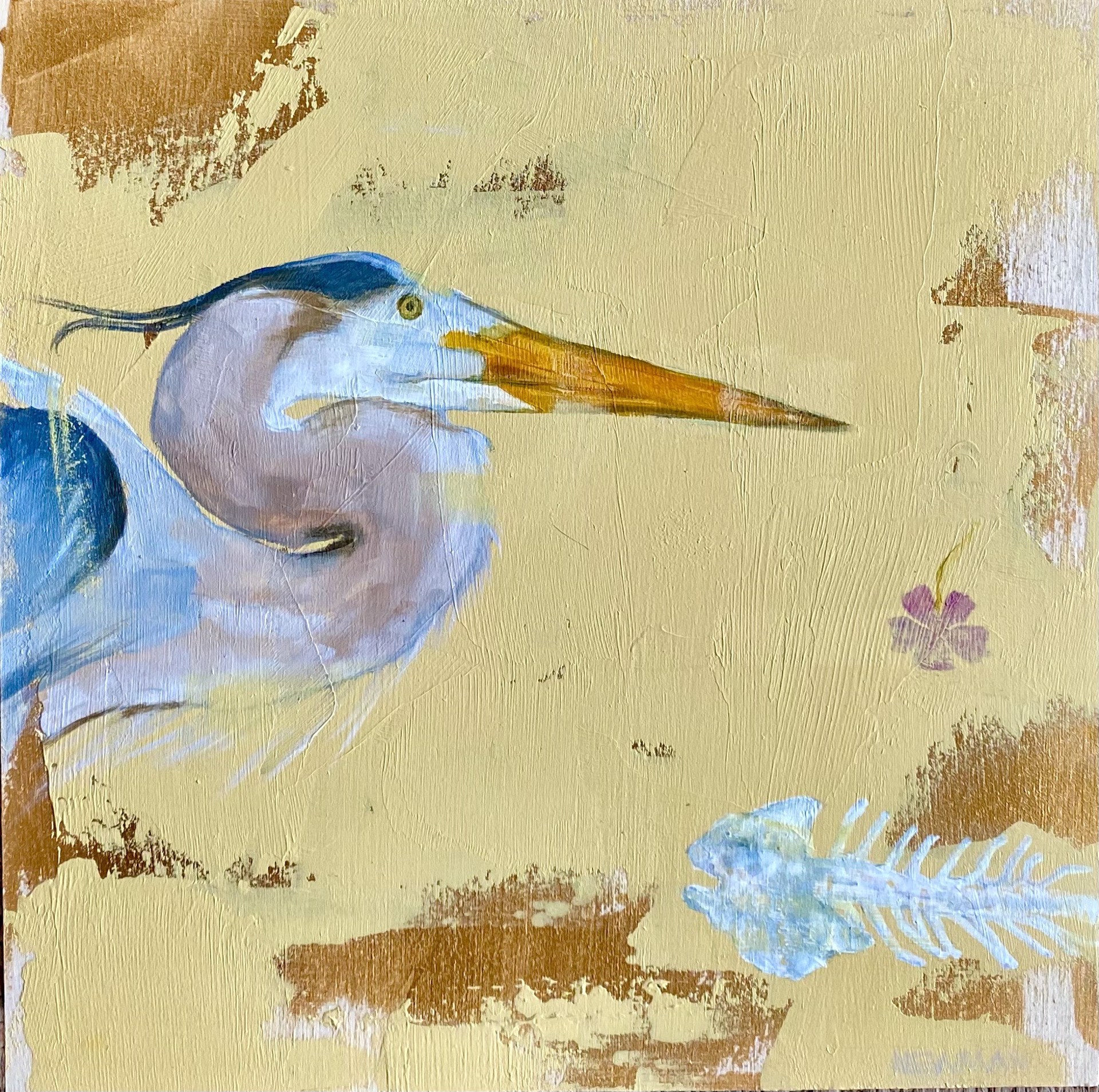 Blue Heron by Marlise Newman