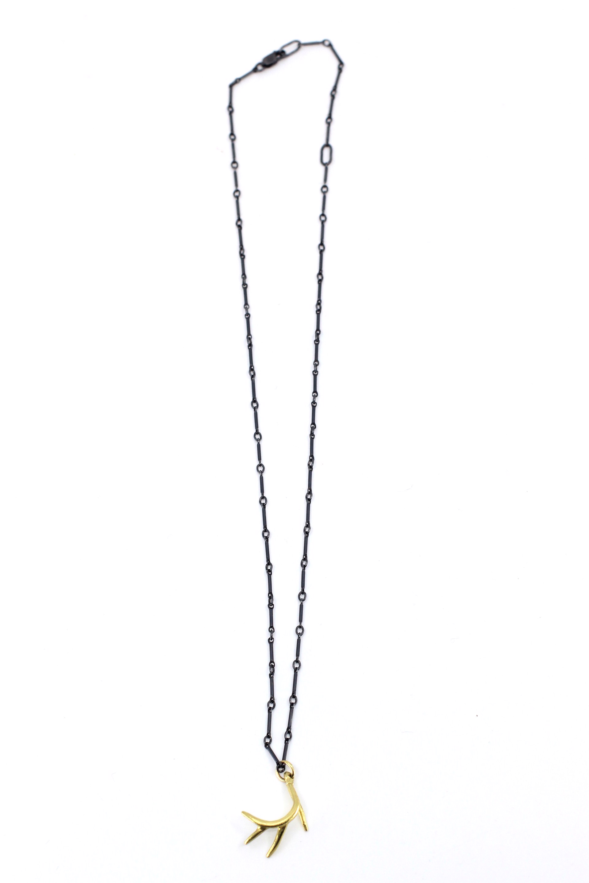 18k Deer Antler Necklace by Susan Elnora