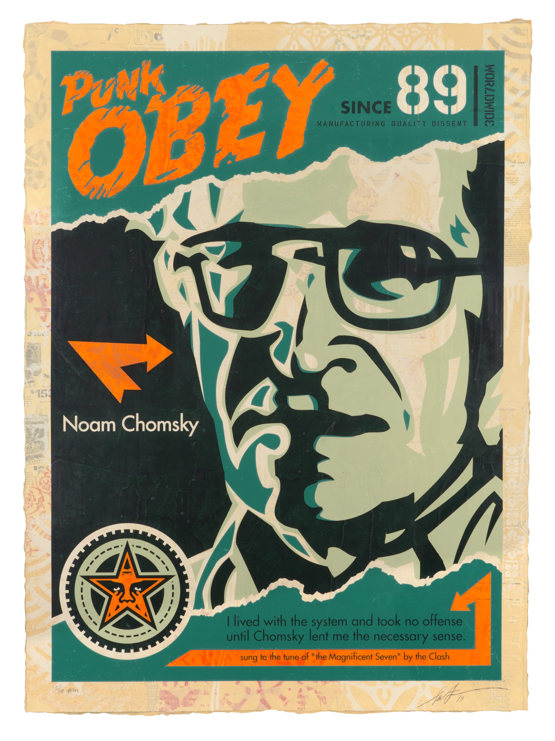 Chomsky, HPM by Shepard Fairey