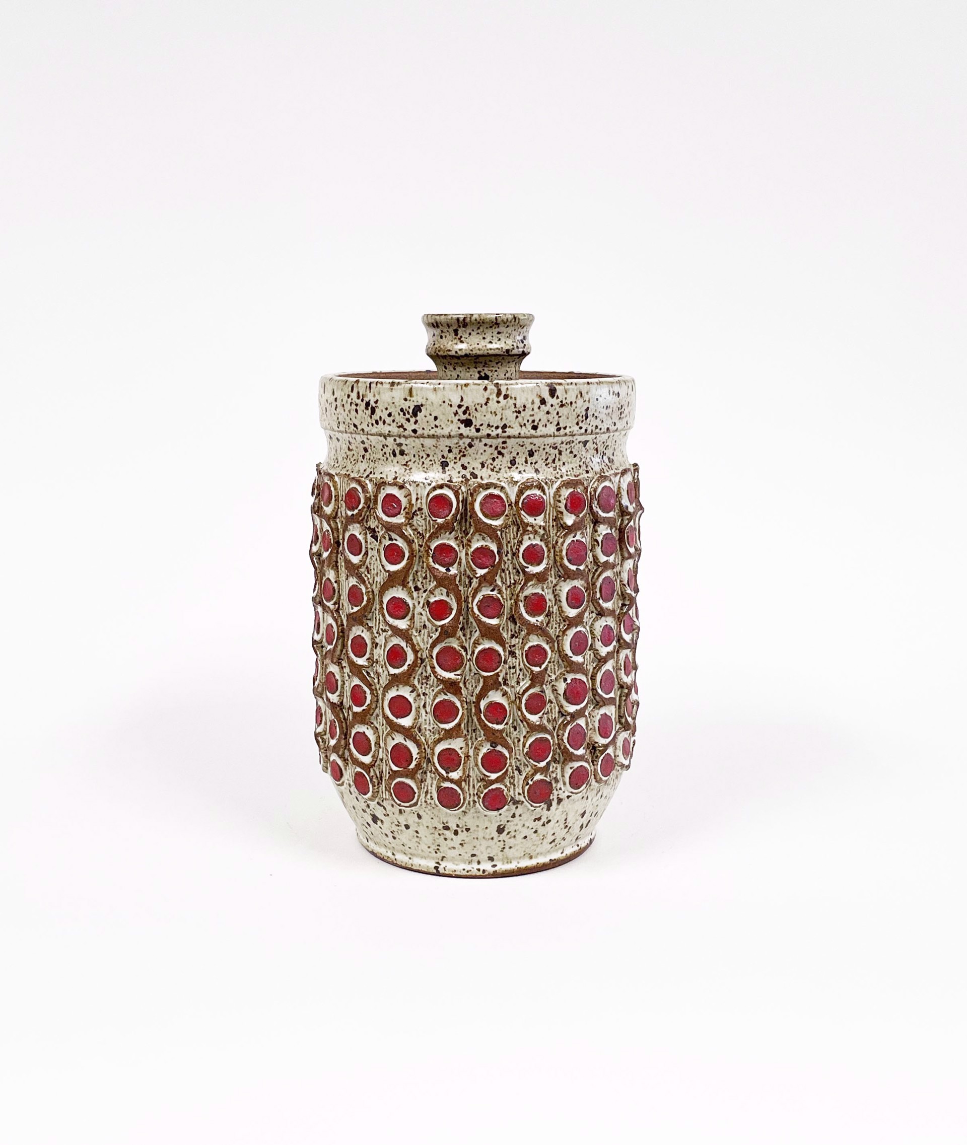 Textured Lidded Vessel 1.2 by Kat and Roger