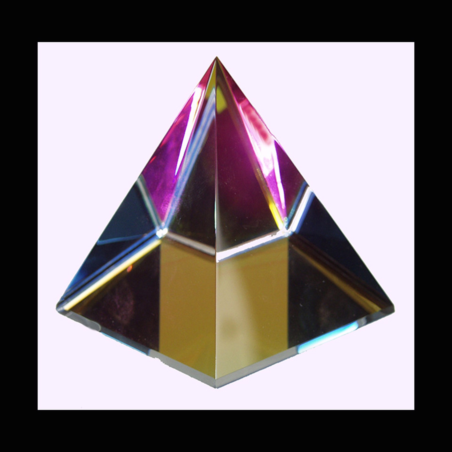 Crystal Pyramid 95x100mm(3 3/4"x4") by Harold Lustig