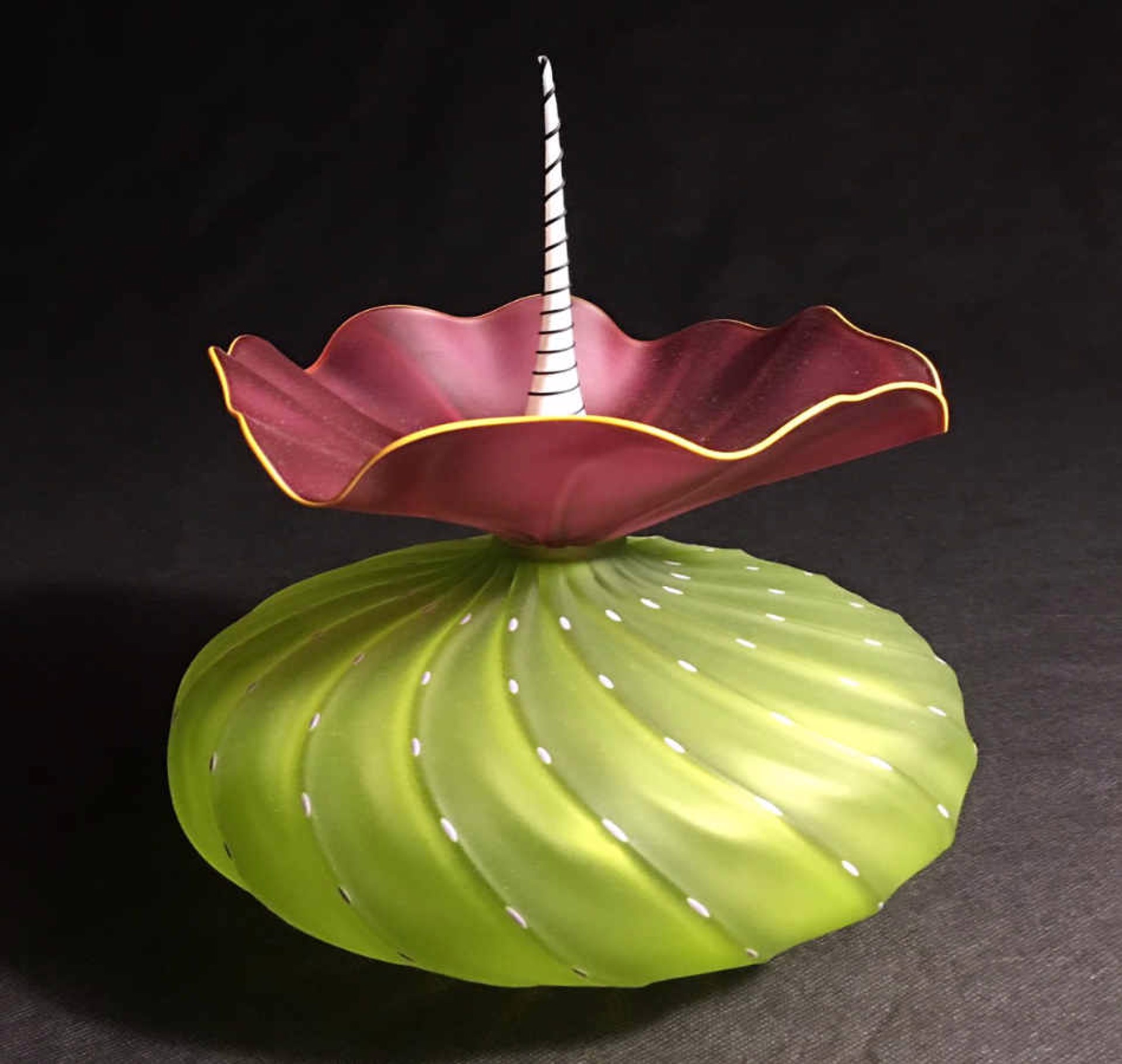 Acid Green Urchin by Kliszewski Glass