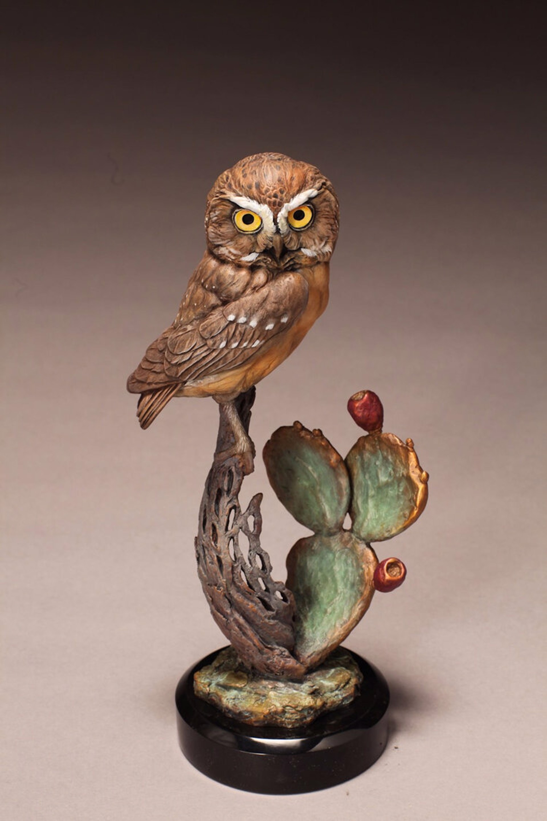 Elf Owl on Ocotillo (Edition of 48) by Eugene Morelli