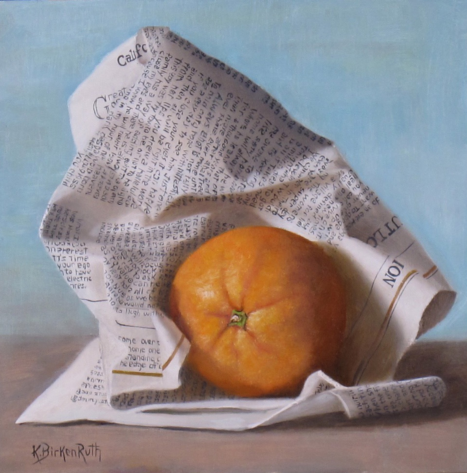 Wrapped Orange by Kelly Birkenruth