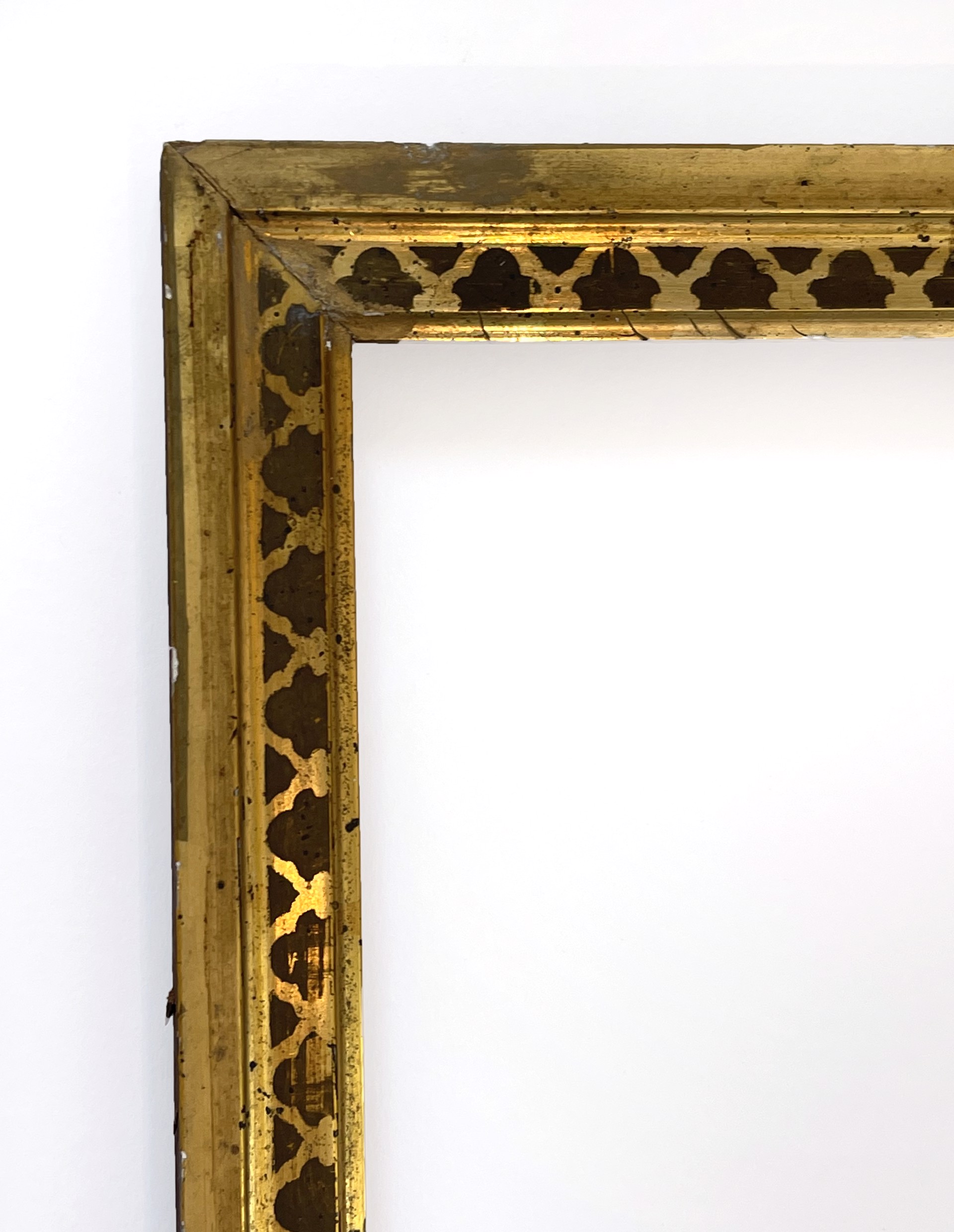 Antique Victorian, Lemon Gold Gilt, Stenciled Frame by Antique Frame