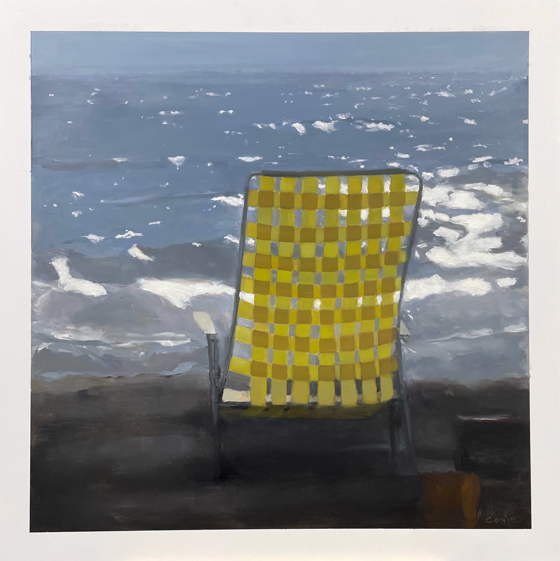 A Chair Sitting Empty Next to the Sea by Stephen Coyle