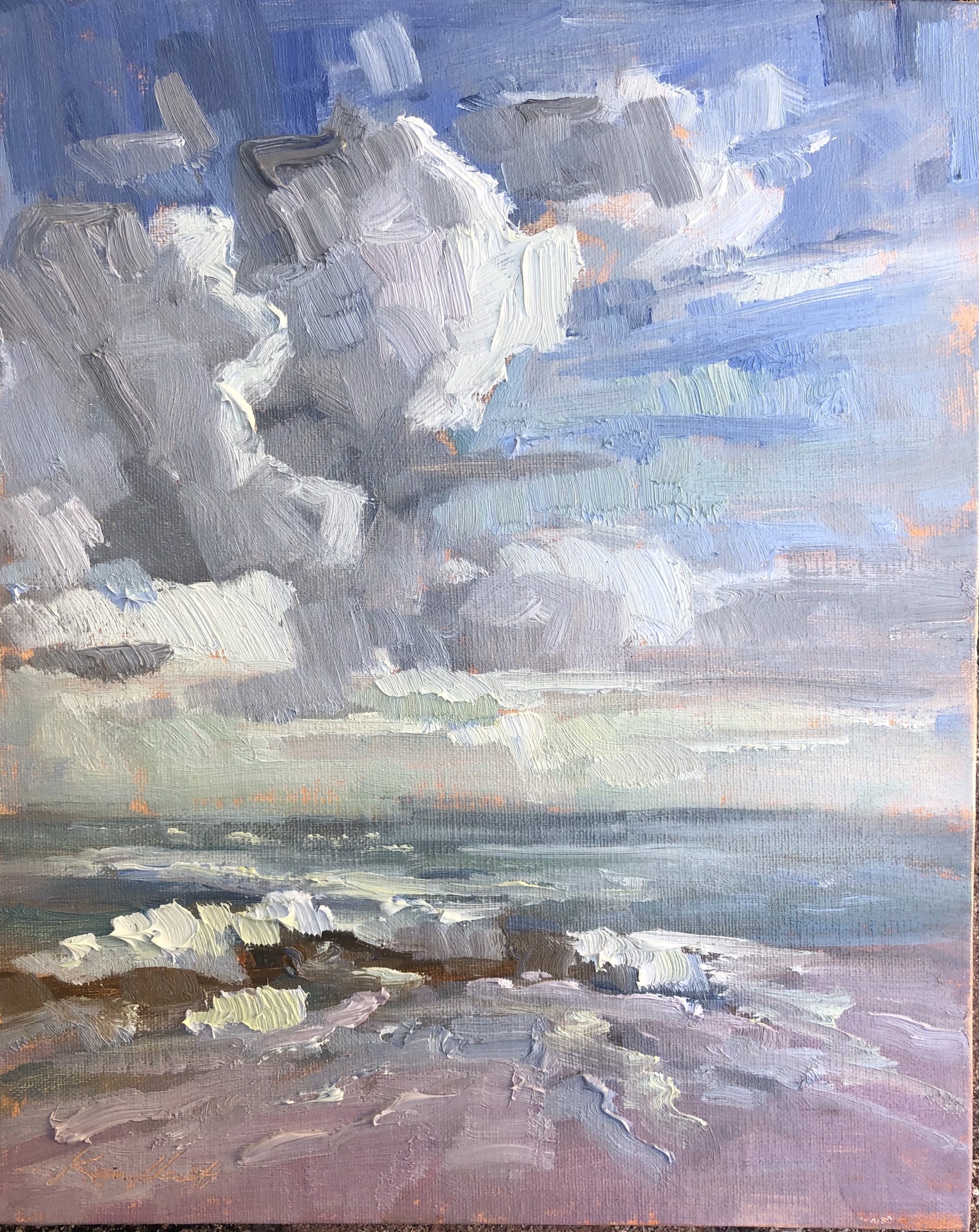 Gathering Clouds at the Seashore by Karen Hewitt Hagan