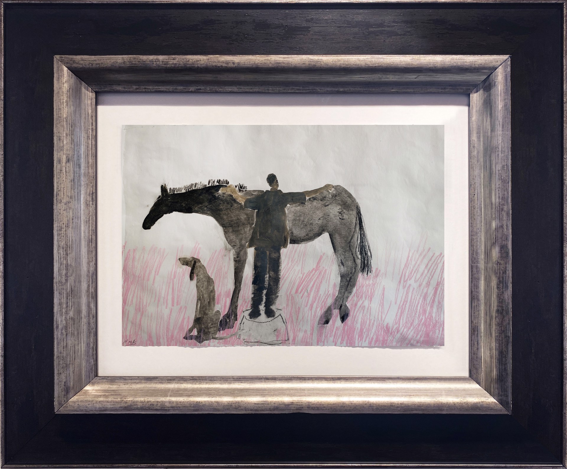 Pink Field/ Groom and Hound by Gigi Mills