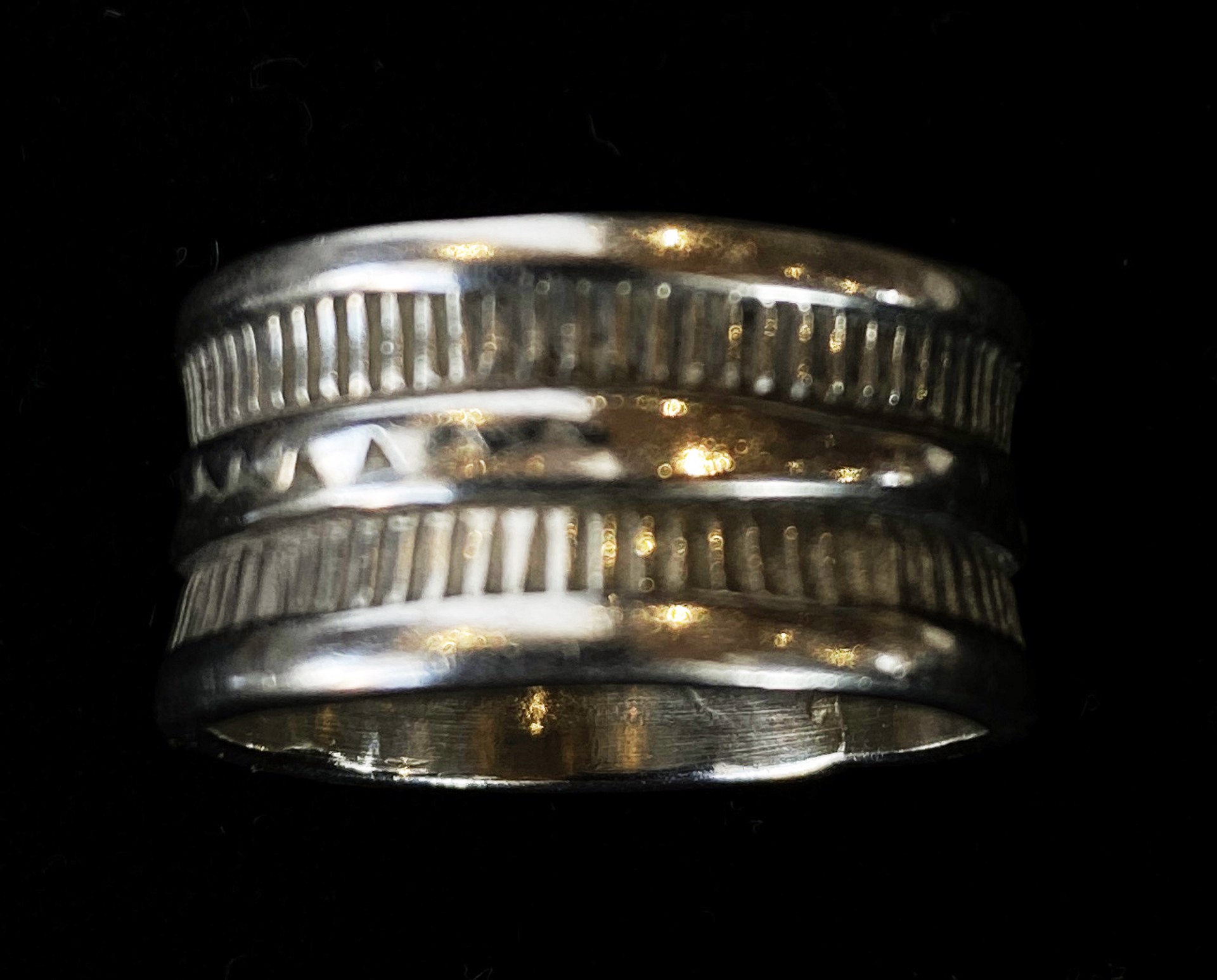 Silver Tri-Band Ring by Artist Unknown