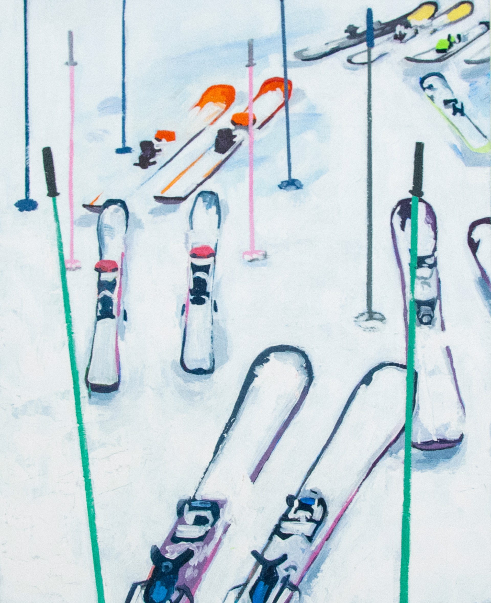 Skis on Snow by Berkeley Hoerr