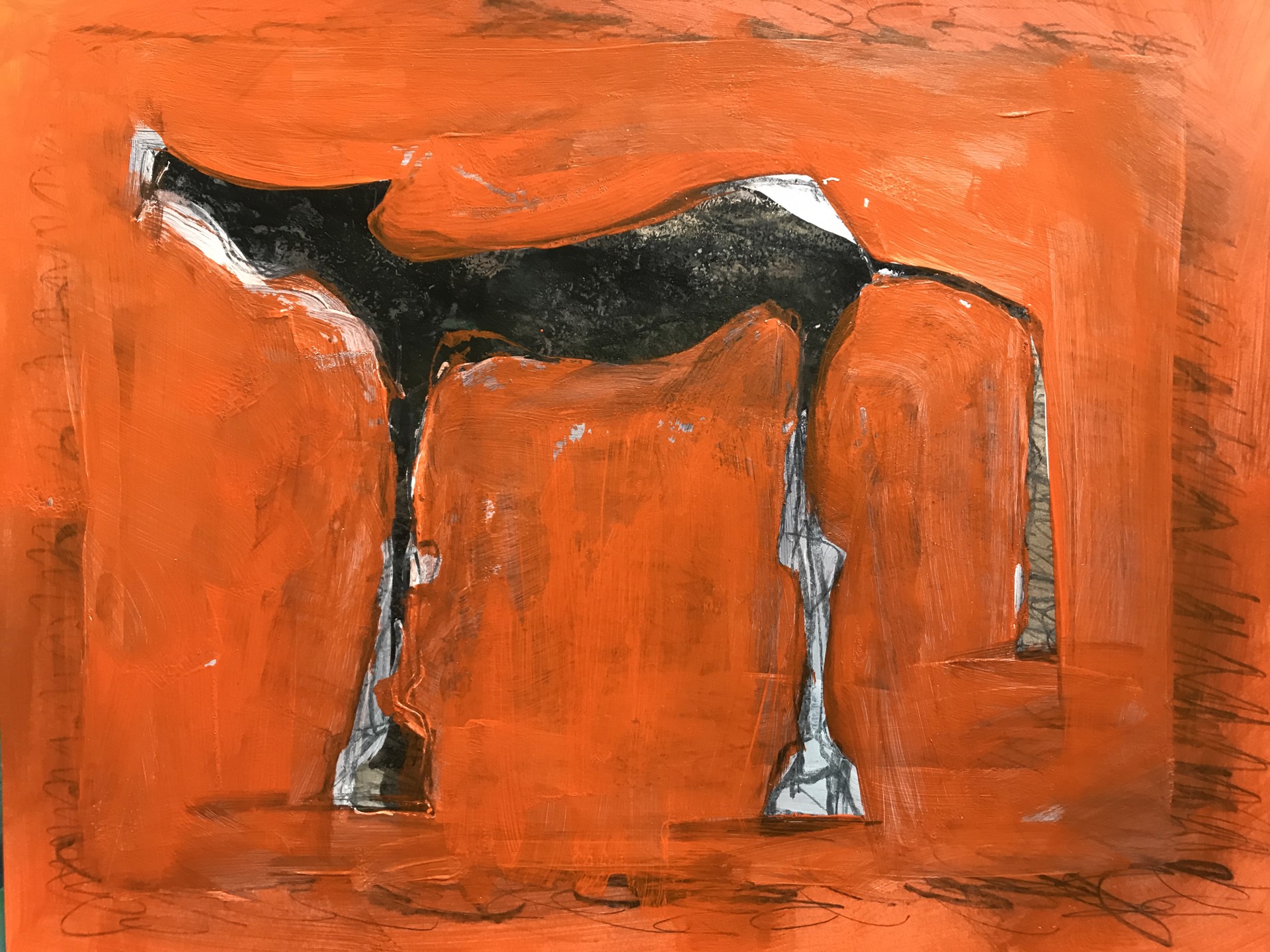 Black Horse on Red by Rachael Van Dyke