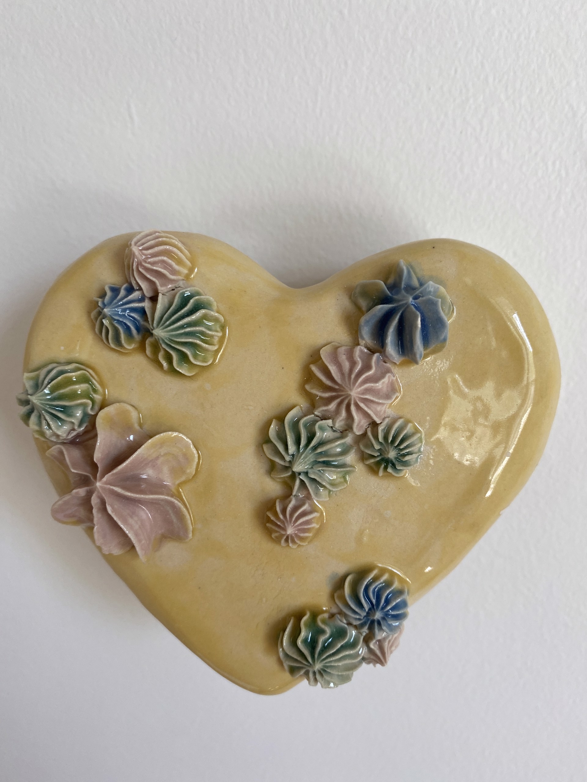 Yellow Heart With Flowers by Liv Antonecchia