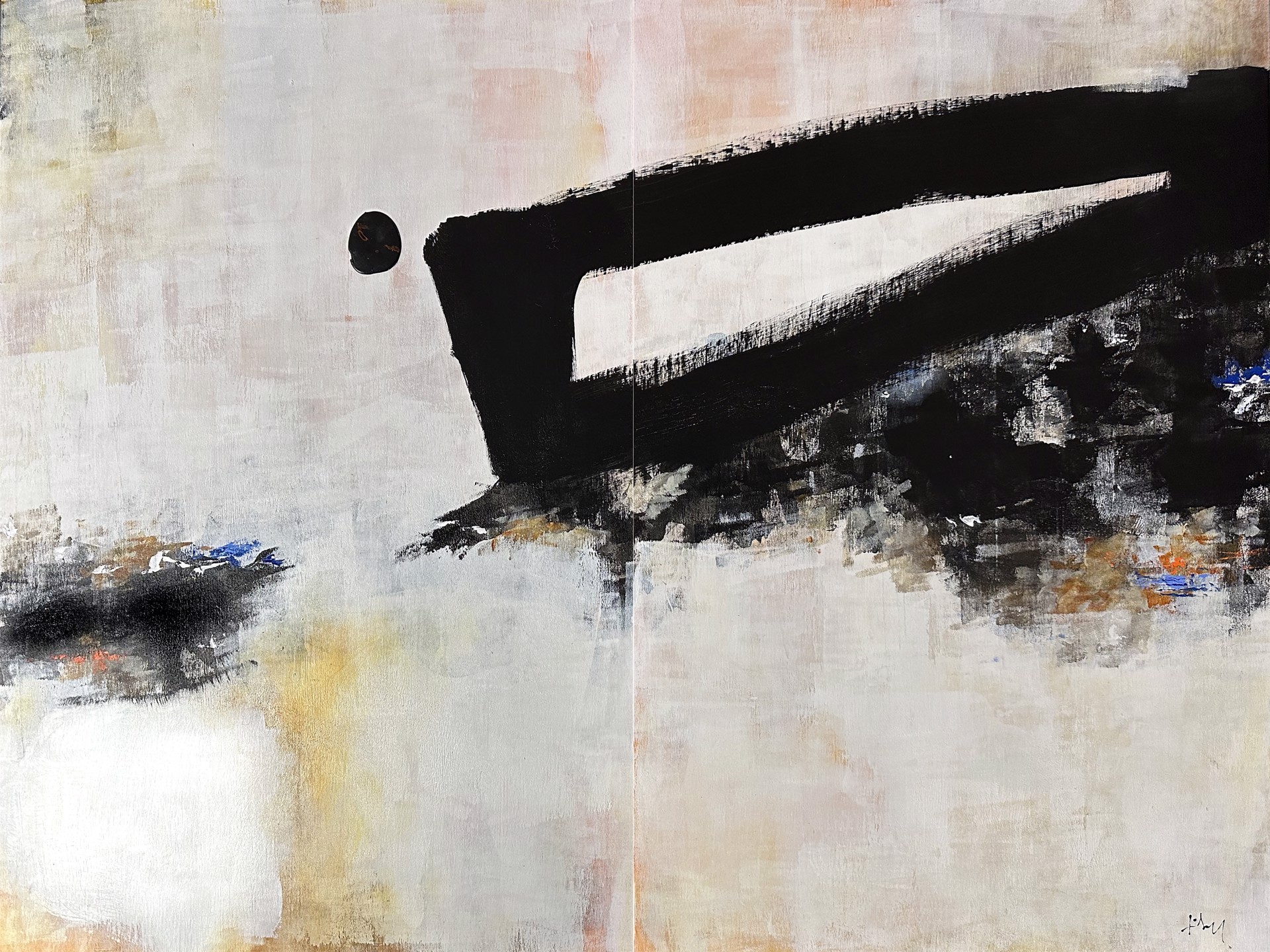 Abstract with Emphasis (Diptych- 2 @  24x16) by Brian Kirchoff