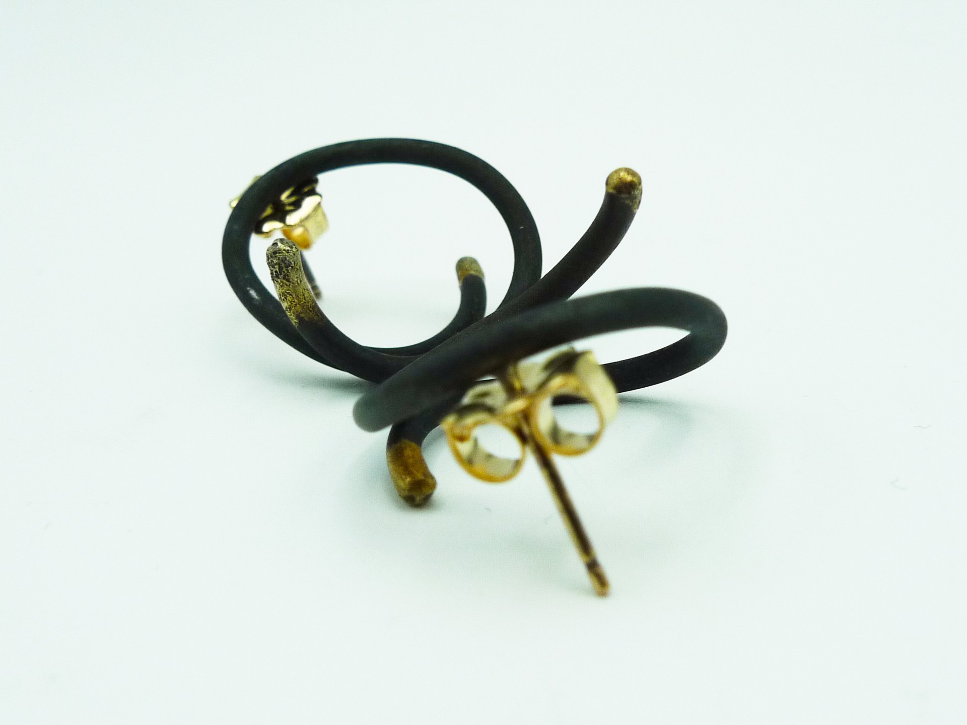 Gold Tipped Stud Earrings by Susanne Henry