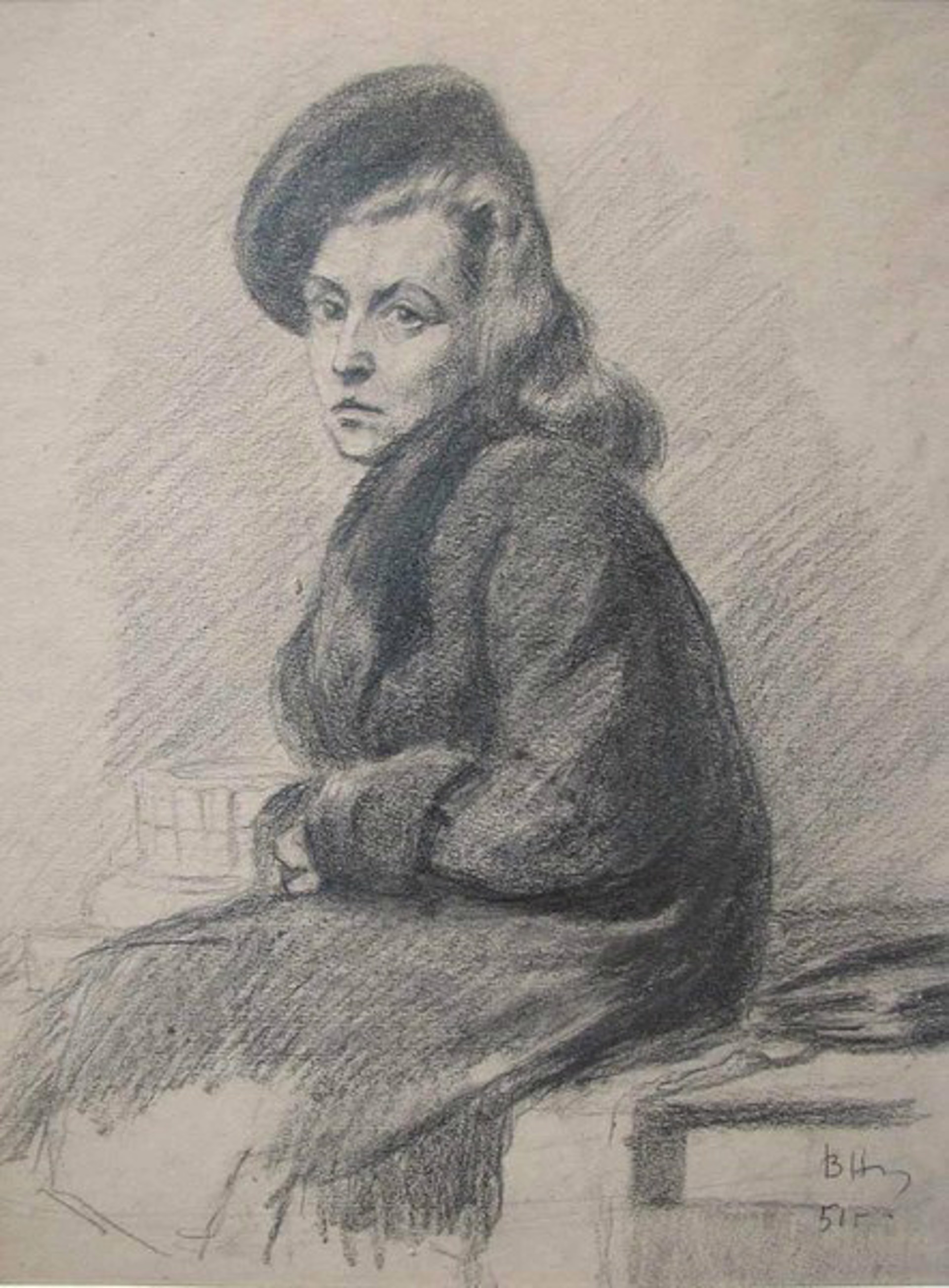 Woman Waiting by Vladimir Nesterov